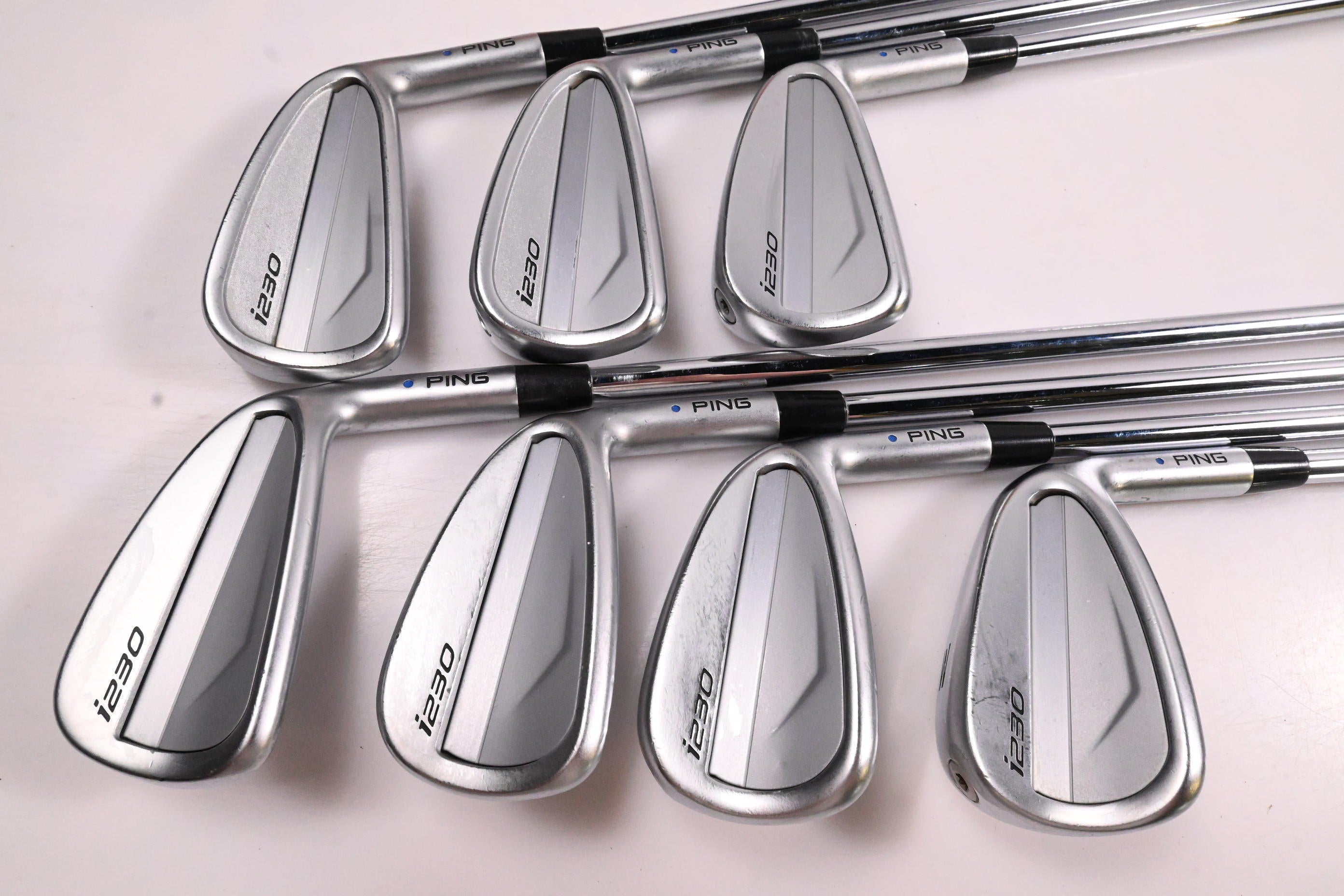 Ping i230 Irons / 4-PW / Blue Dot / Stiff Flex Ping AWT 2.0 Shafts