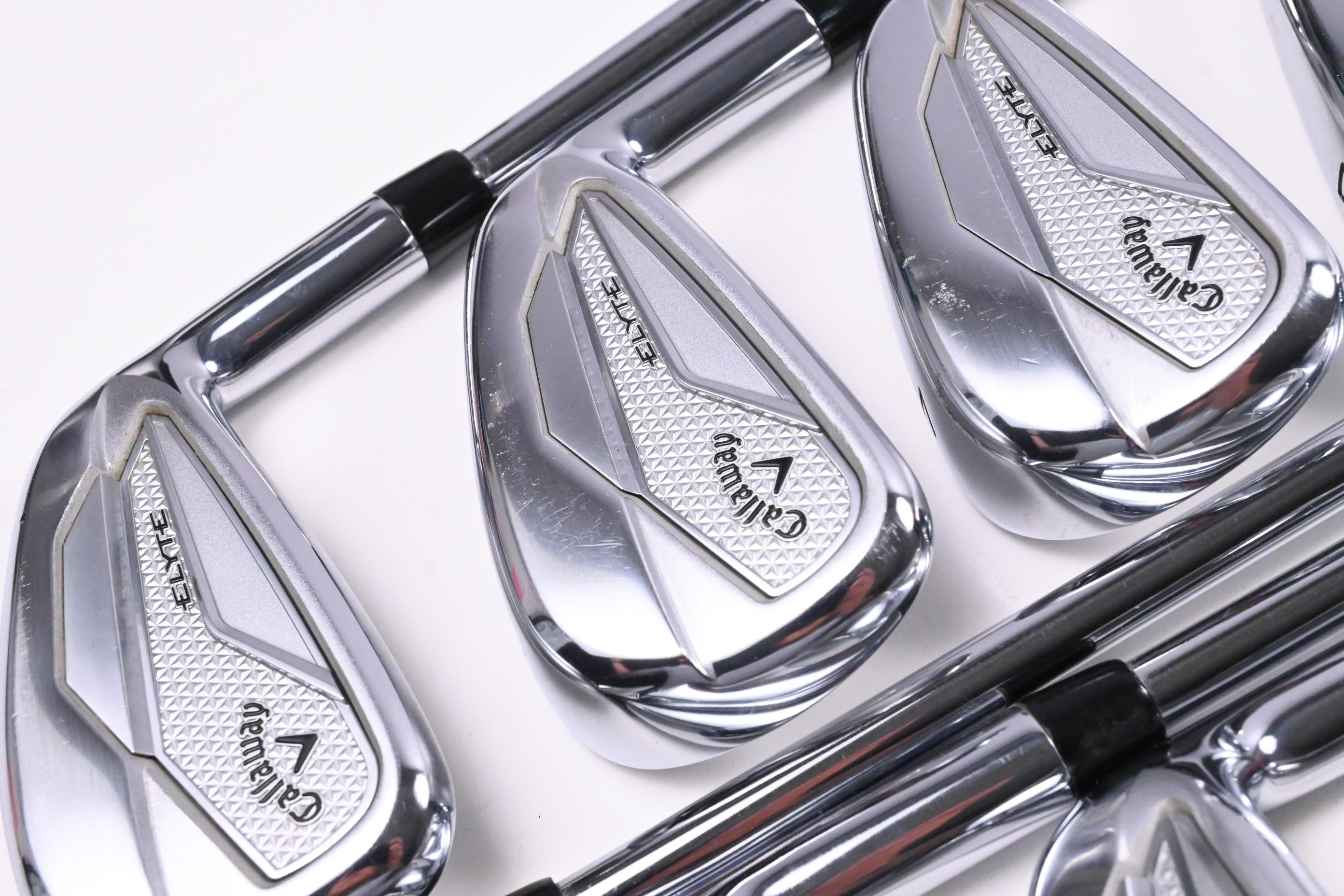 Callaway Elyte Irons / 5-PW+AW+GW+SW / Stiff Flex Vector 90 Shafts