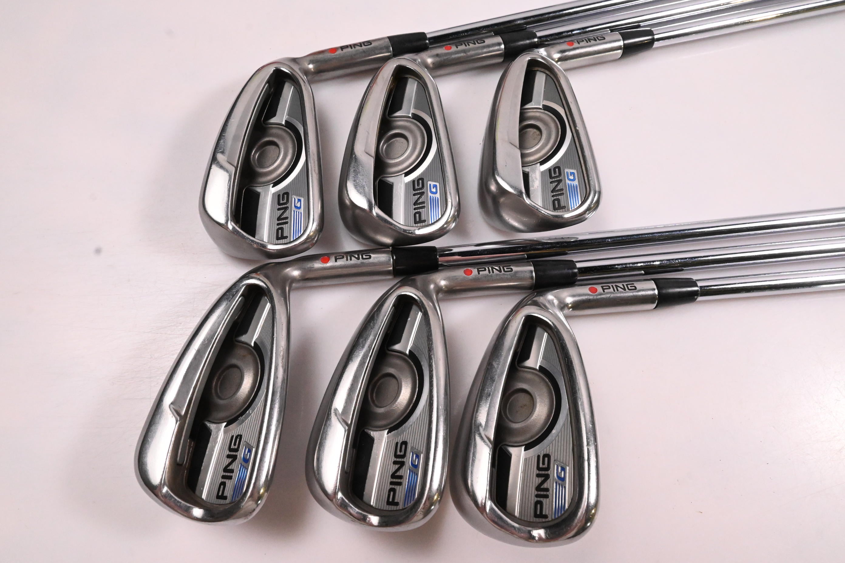 Ping G Series Irons / 5-PW / Red Dot / Regular Flex Ping AWT 2.0 Shafts