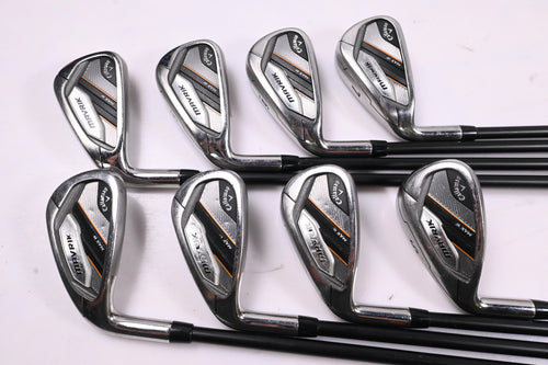 Left Hand Callaway Mavrik Max Irons / 4-PW+SW / Ladies Flex UST Helium 40