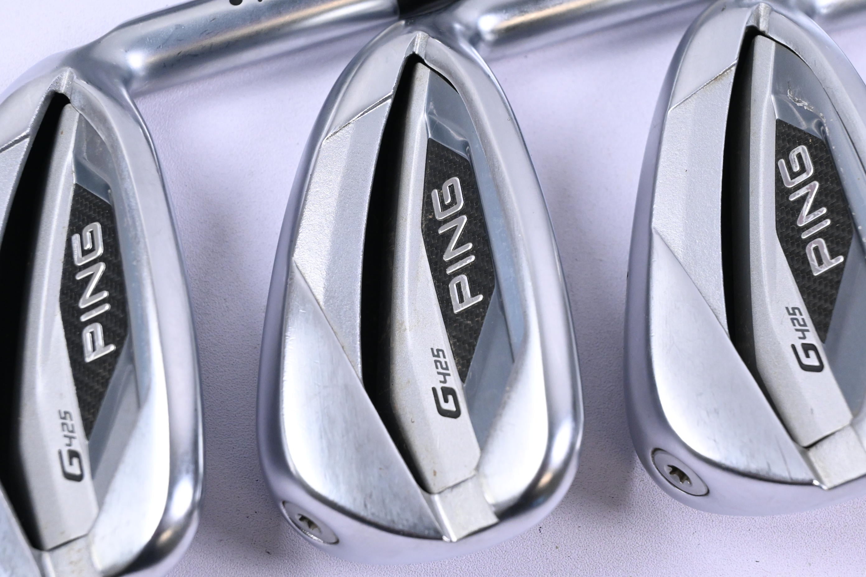 Ping G425 Irons / 6-PW+SW / Black Dot / Stiff Flex Ping AWT 2.0 Shafts
