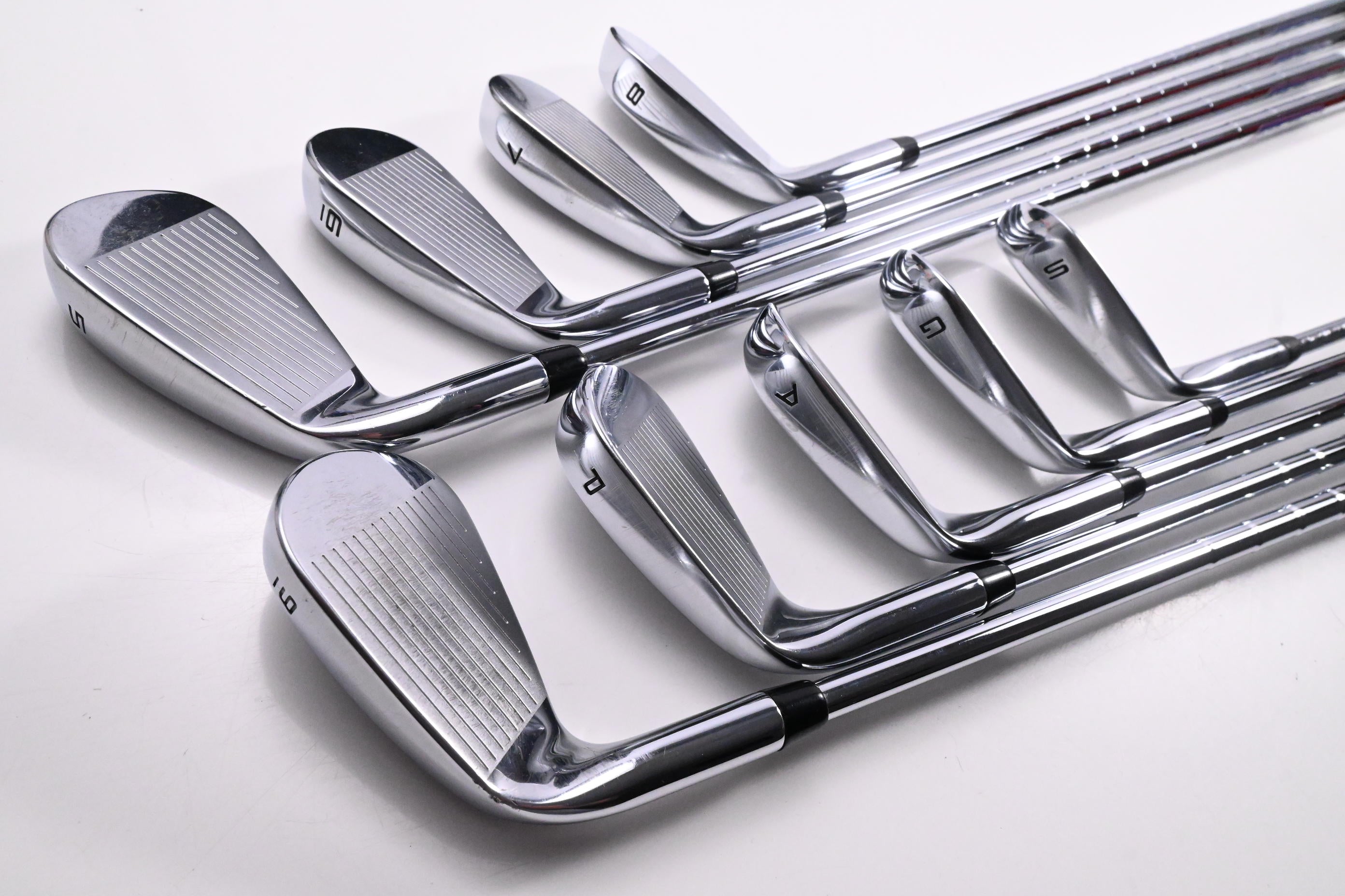 Callaway Elyte Irons / 5-PW+AW+GW+SW / Stiff Flex Vector 90 Shafts