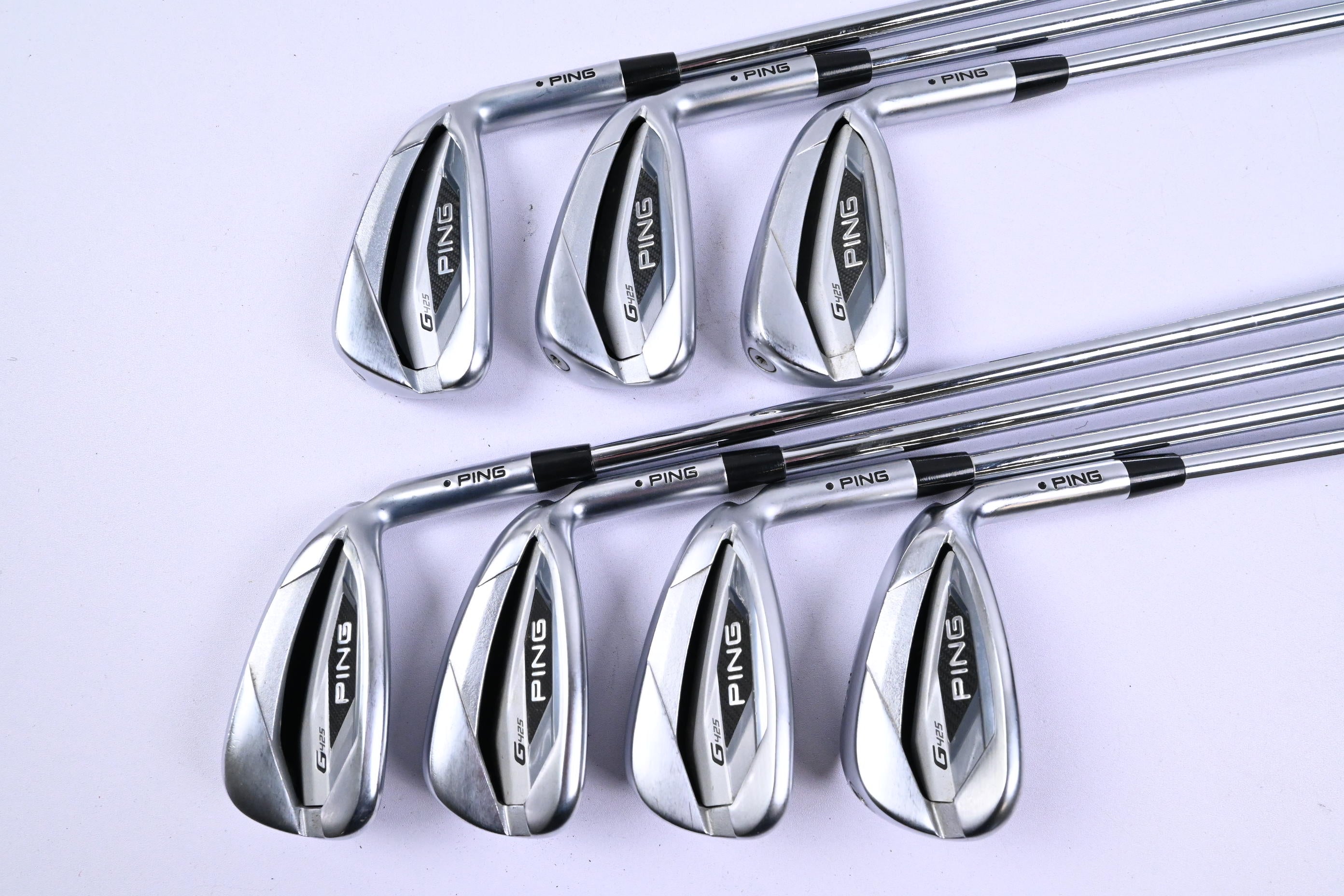 Ping G425 Irons / 6-PW+SW / Black Dot / Stiff Flex Ping AWT 2.0 Shafts