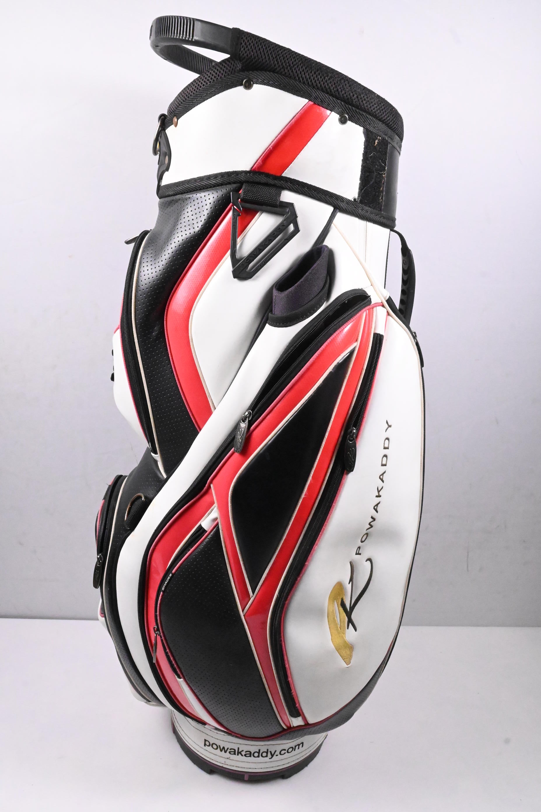 Powakaddy Cart Bag / 14-Way Divider / White, Black, Red