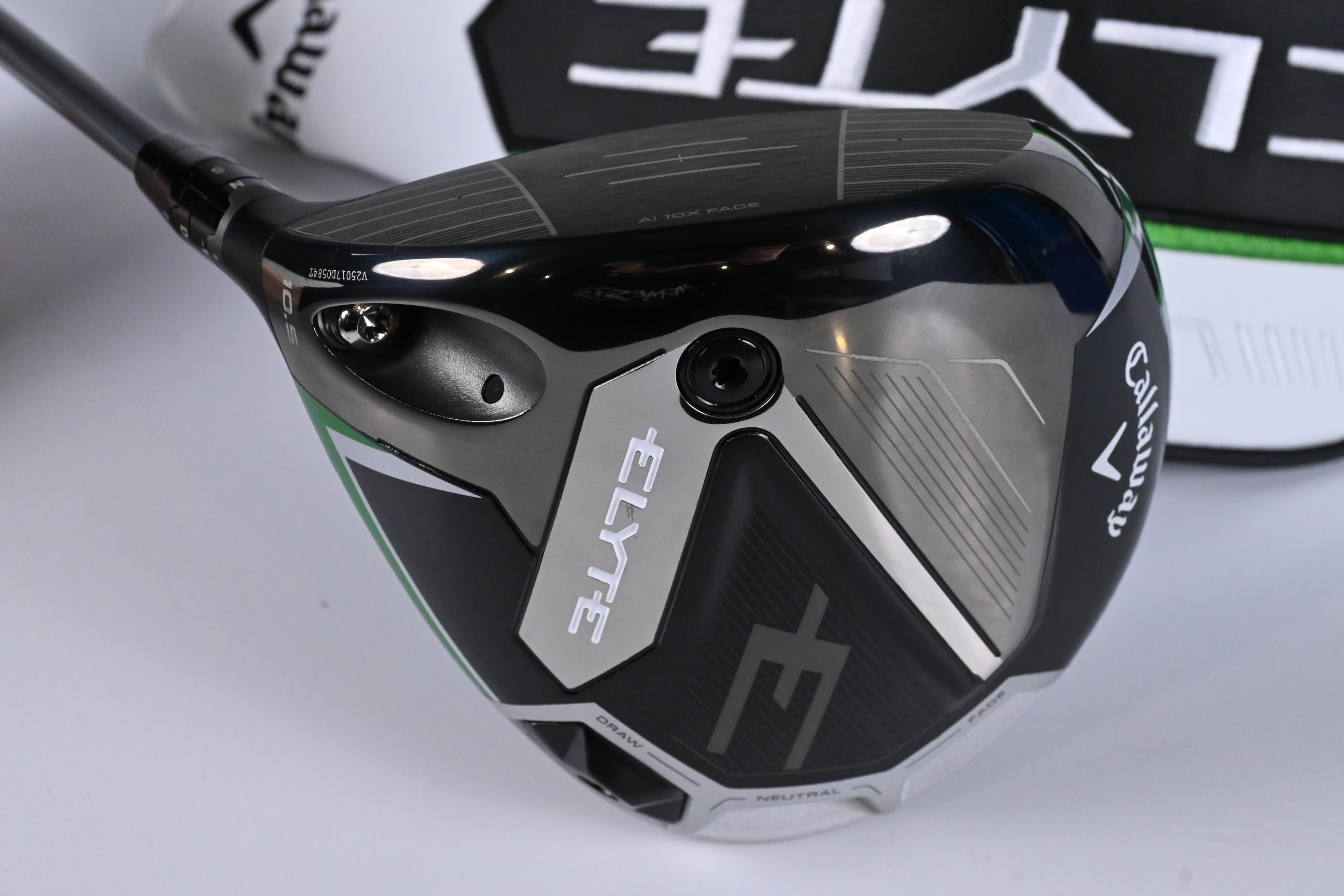 Left Hand Callaway Elyte Driver / 10.5 Degree / Stiff Flex Denali Charcoal 50