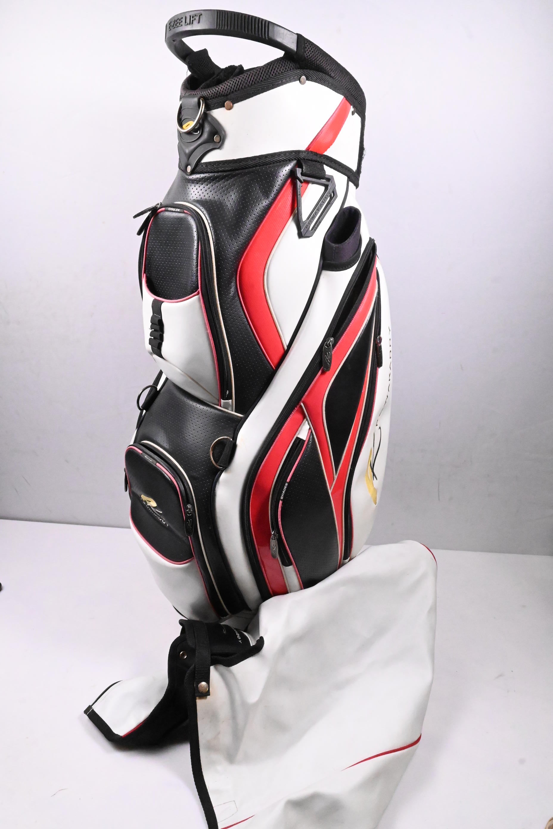 Powakaddy Cart Bag / 14-Way Divider / White, Black, Red