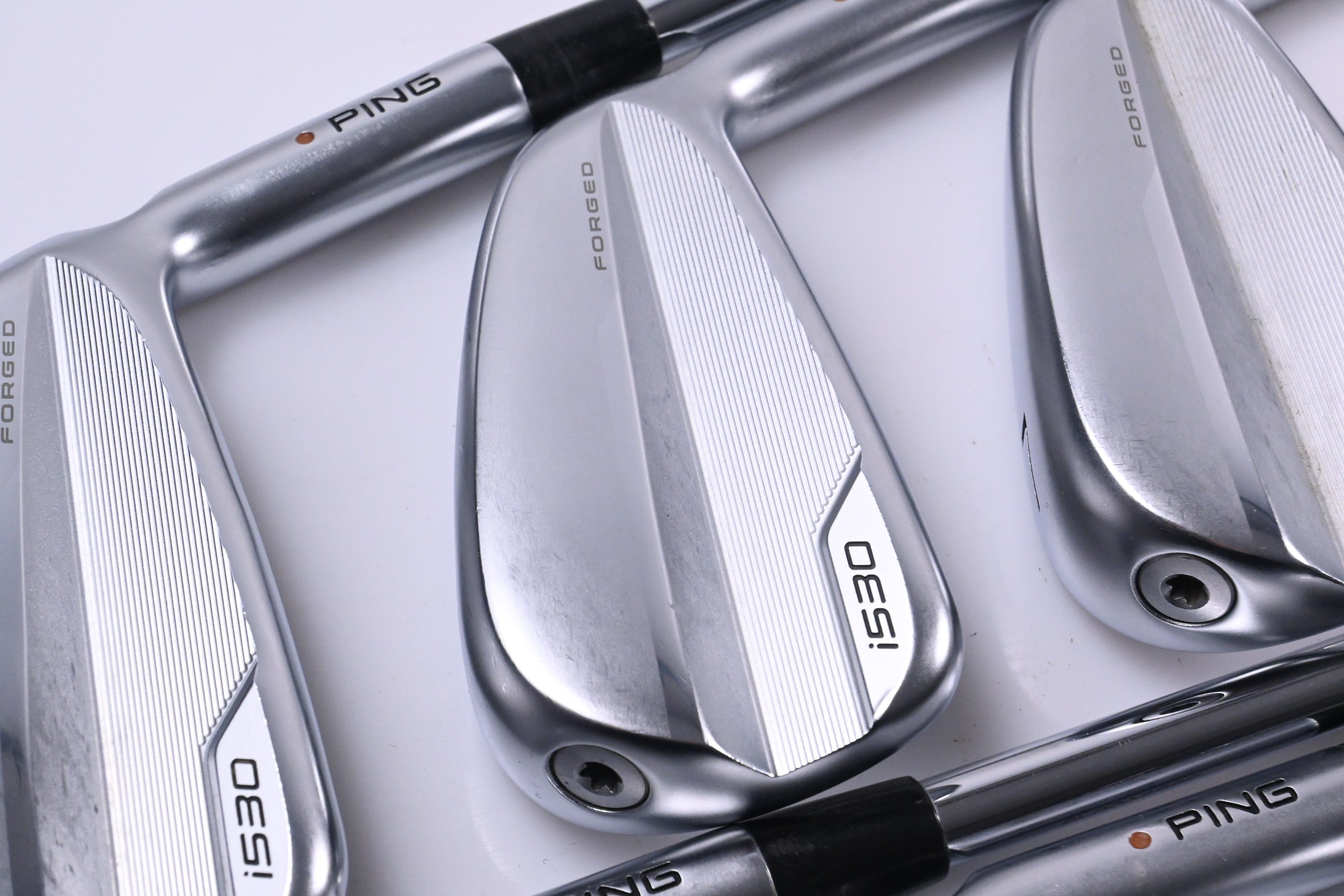 Ping i530 Irons / 5-PW / Brown Dot / Stiff Flex Dynamic Gold 100 MID S300 Shafts