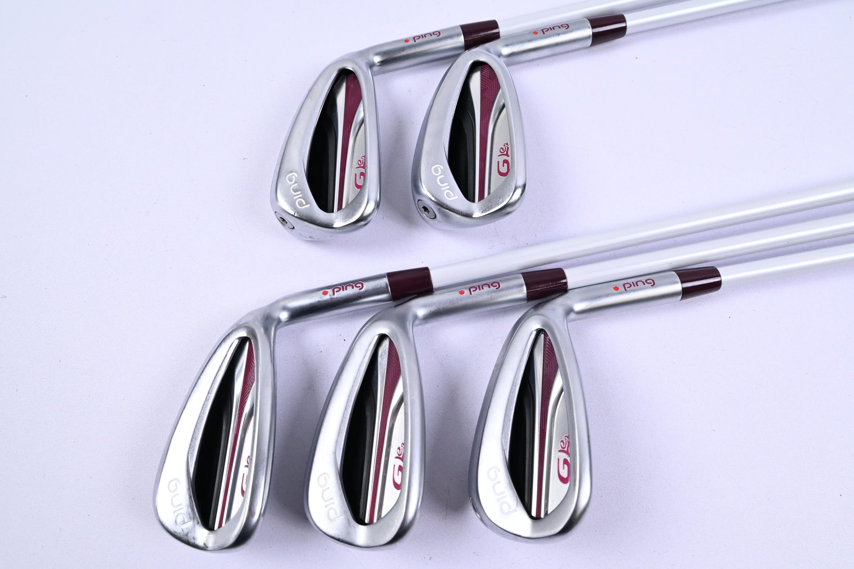 Ladies Ping G Le2 Irons / 7-PW+SW / Red Dot / Ladies Flex Ping ULT240 Shaft