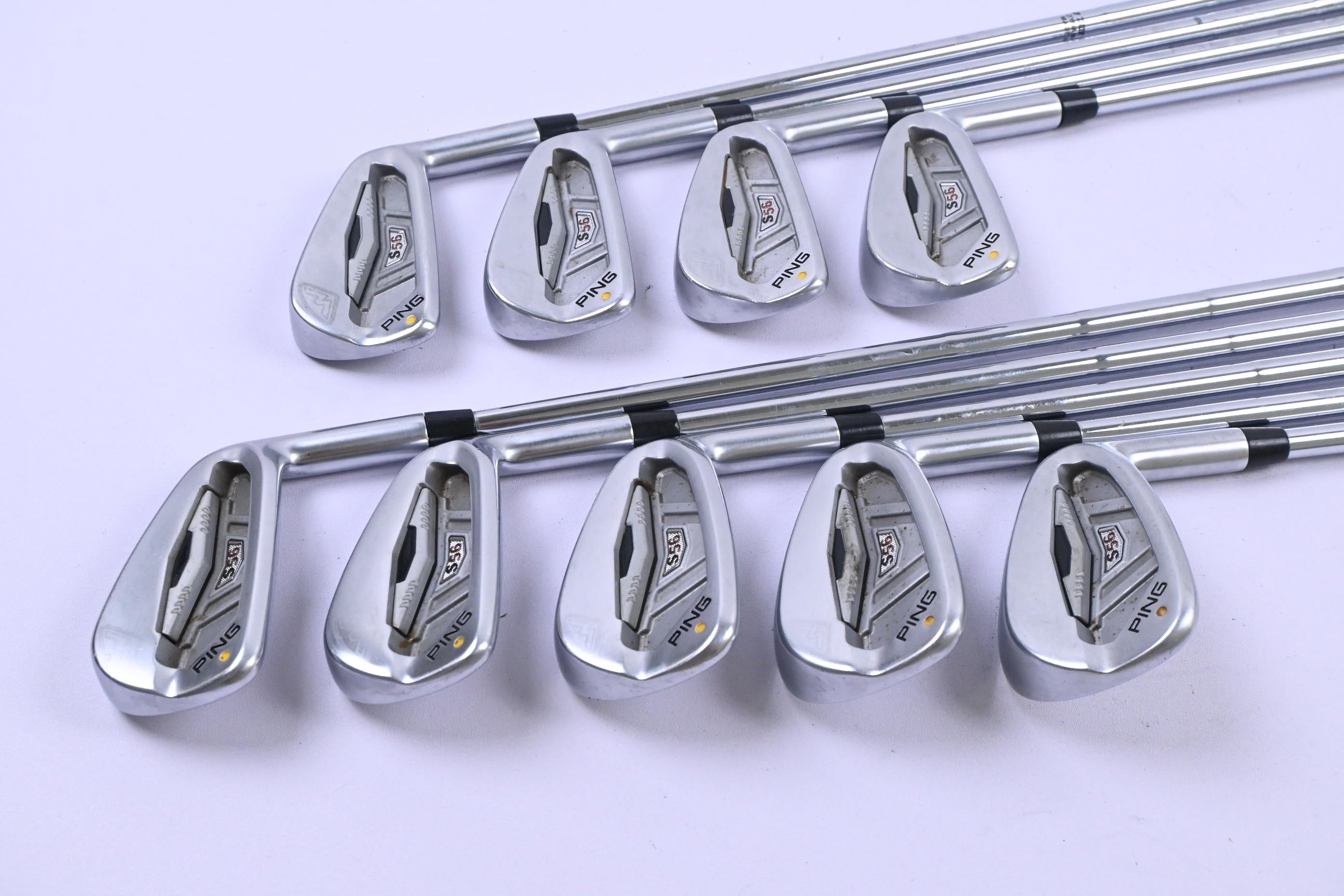 Ping S56 Irons / 2-PW / Yellow Dot / X-Flex Dynamic Gold X100 Shafts