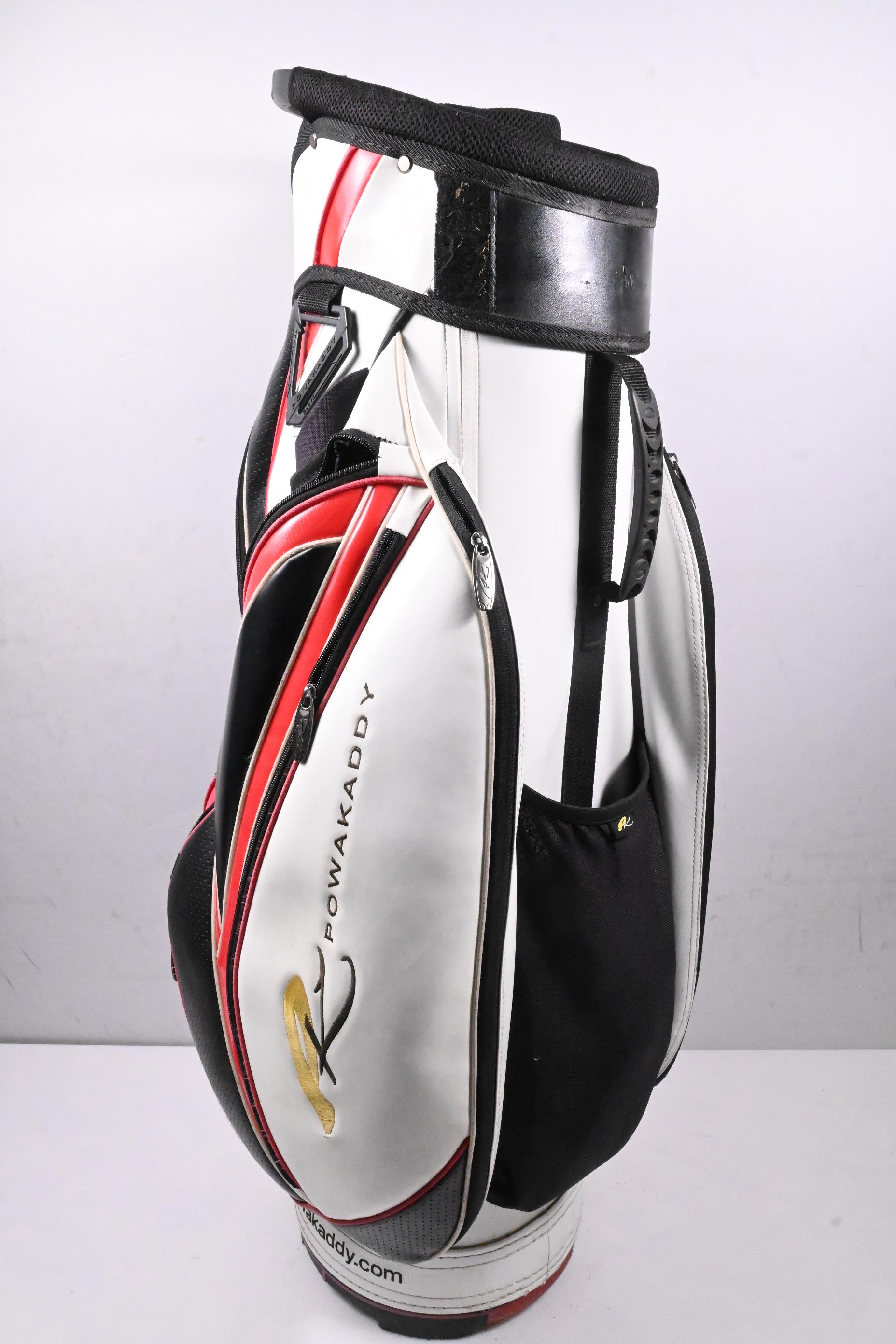 Powakaddy Cart Bag / 14-Way Divider / White, Black, Red