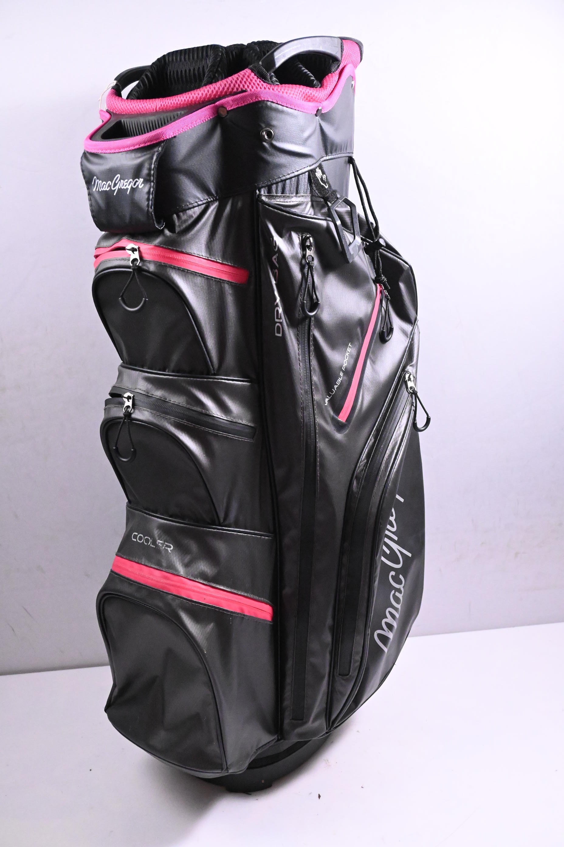 MacGregor Dry Cart Bag / 14-Way Divider / Black, Pink