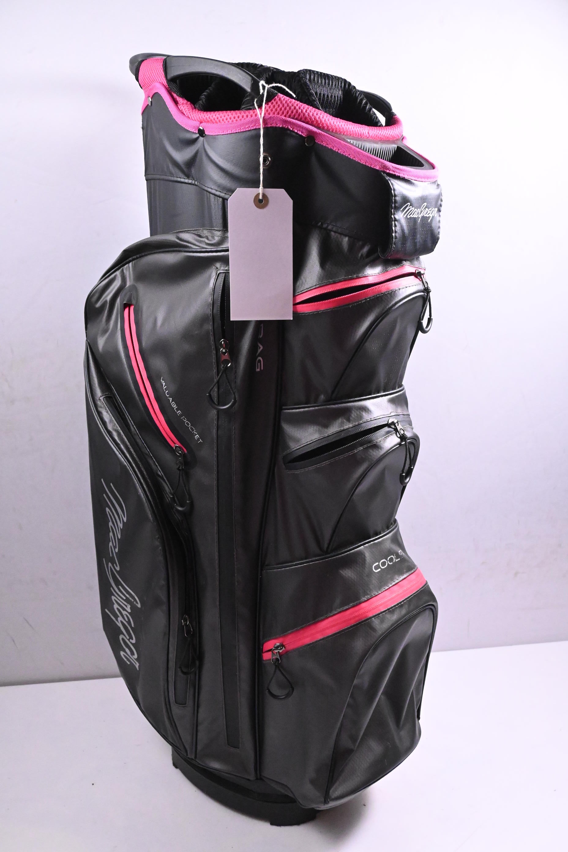 MacGregor Dry Cart Bag / 14-Way Divider / Black, Pink