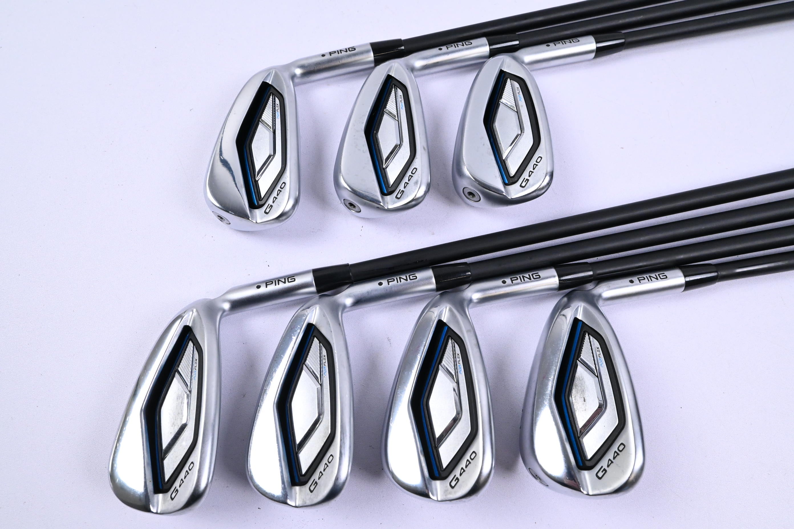 Ping G440 Irons / 6-PW+UW+GW / Black Dot / Senior Flex Ping Alta CB Blue Shafts