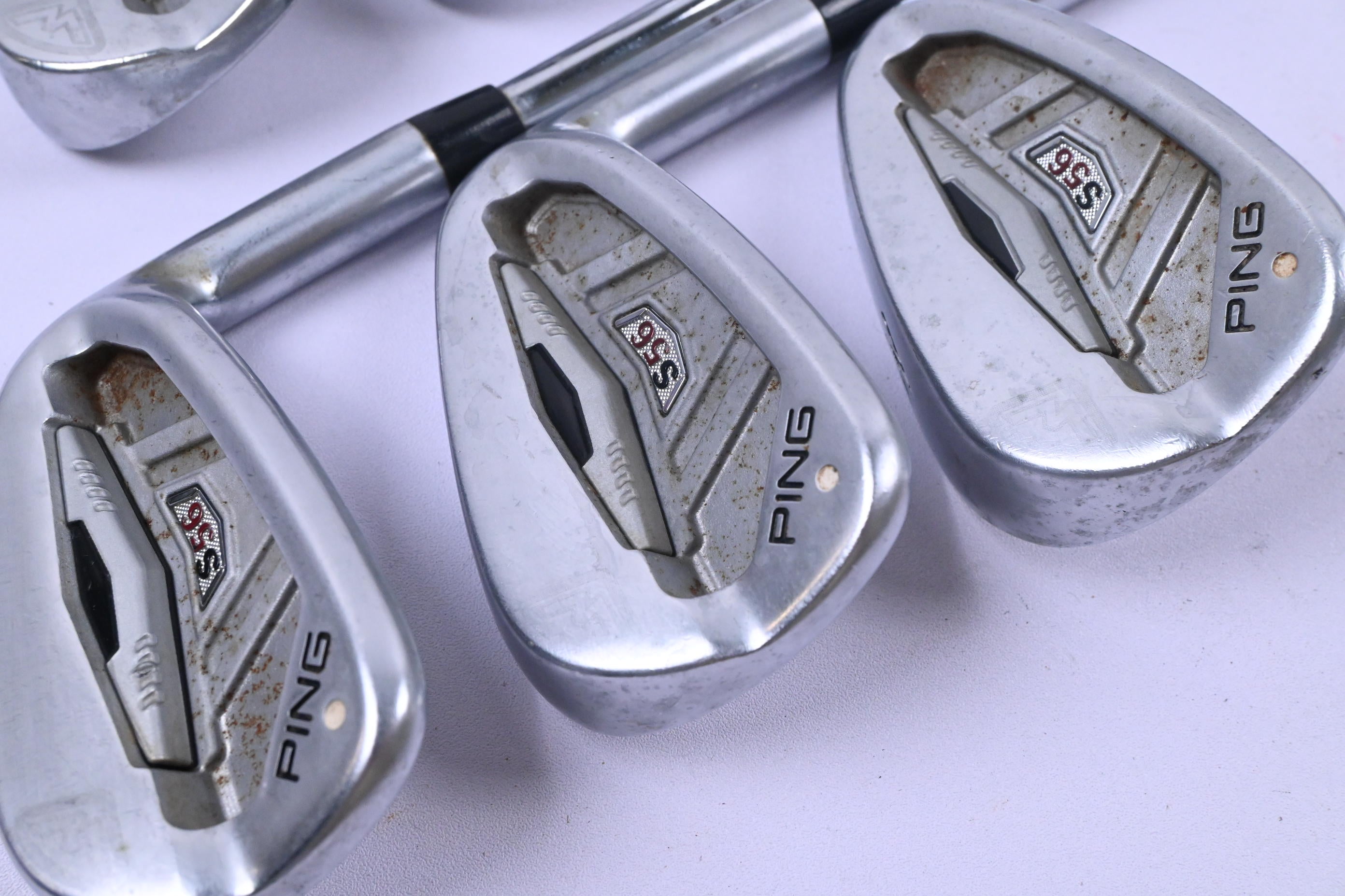 Ping S56 Irons / 6-PW / White Dot / Regular Flex KBS Tour Shafts