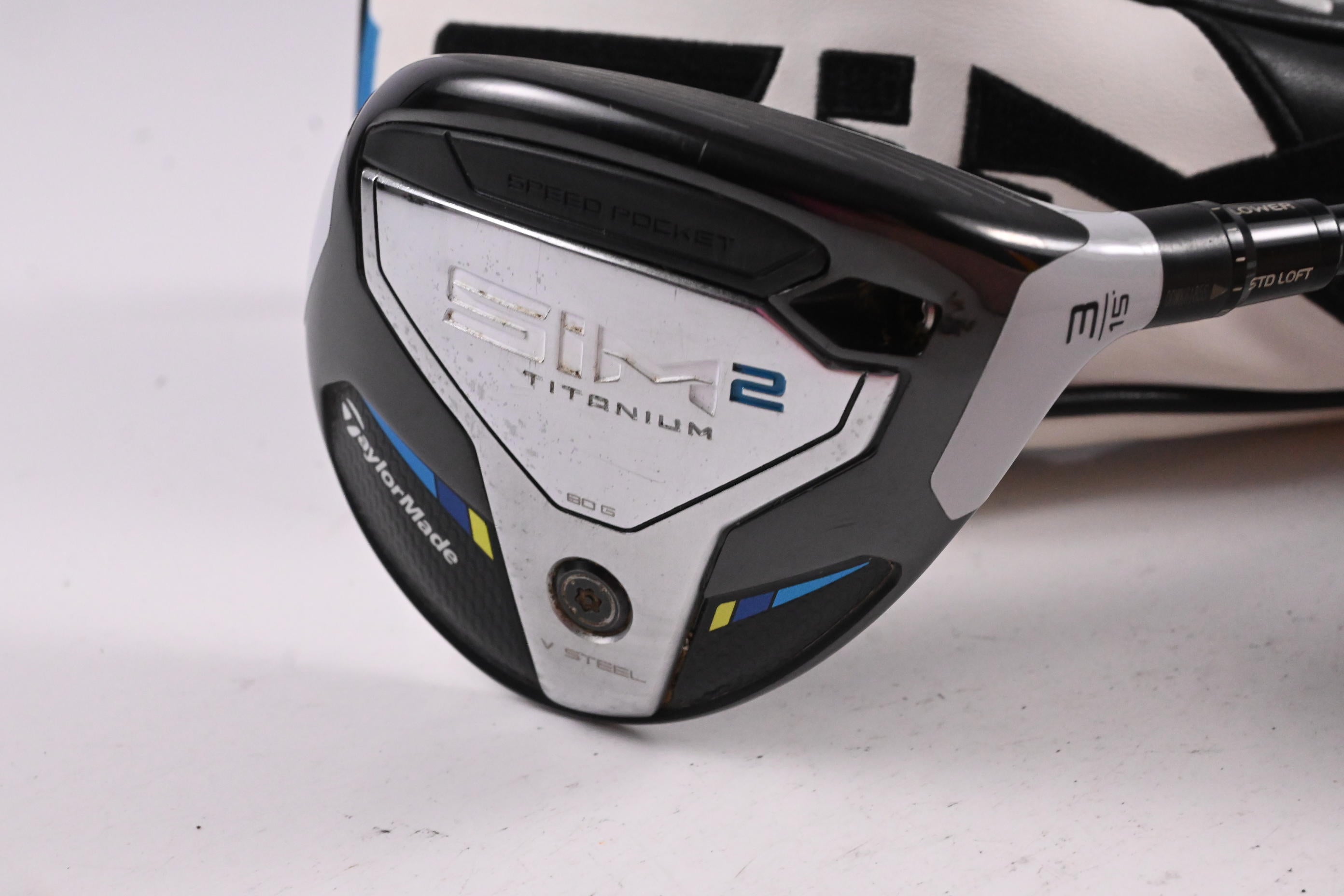 Taylormade SIM2 Ti #3 Wood / 15 Degree / Stiff Flex Tensei AV RAW Blue 65 Shaft