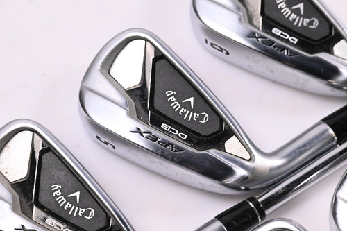 Left Hand Callaway Apex DCB Irons / 4-PW / Regular Flex Elevate MPH 85 Shafts