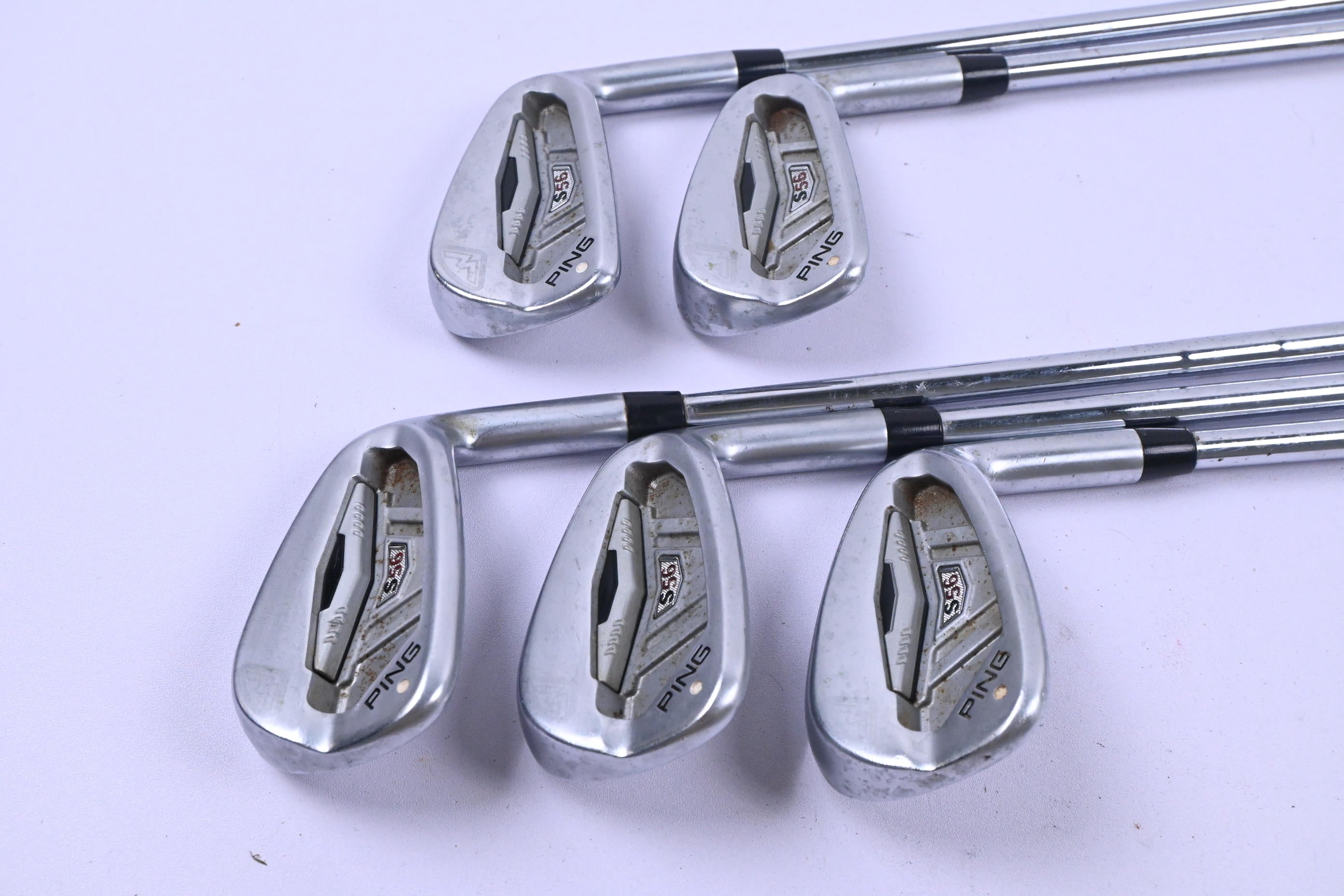 Ping S56 Irons / 6-PW / White Dot / Regular Flex KBS Tour Shafts