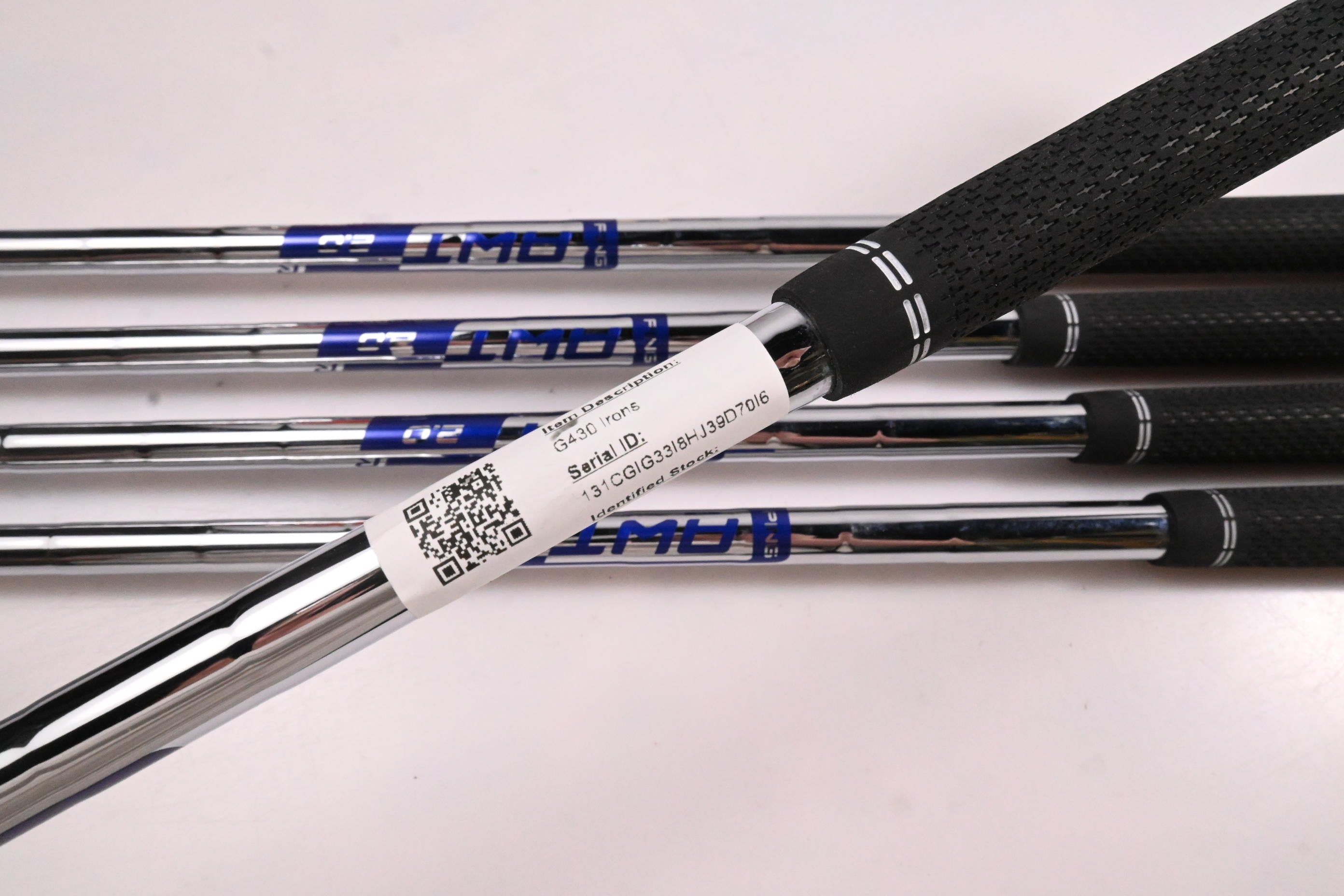 Ping G430 Irons / 6-PW / Blue Dot / Regular Flex Ping AWT 2.0 Shafts