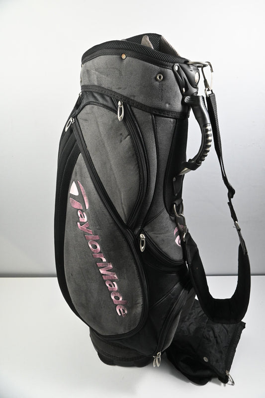 Ladies Taylormade Cart Bag / 14-Way Divider / Grey, Black & Pink