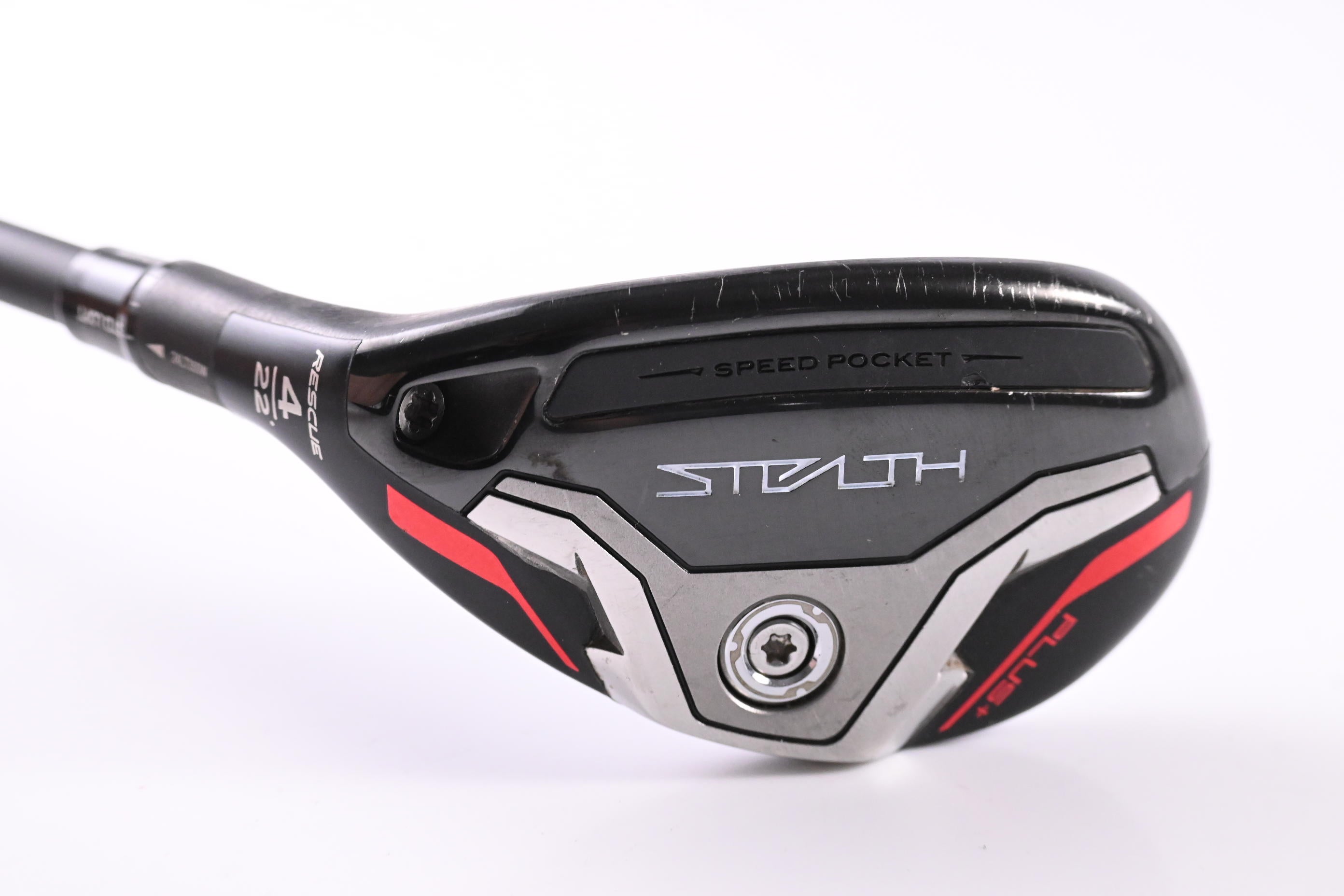 Left Hand Taylormade Stealth Plus #4 Hybrid / 22 Degree / Regular Flex Tensei AV