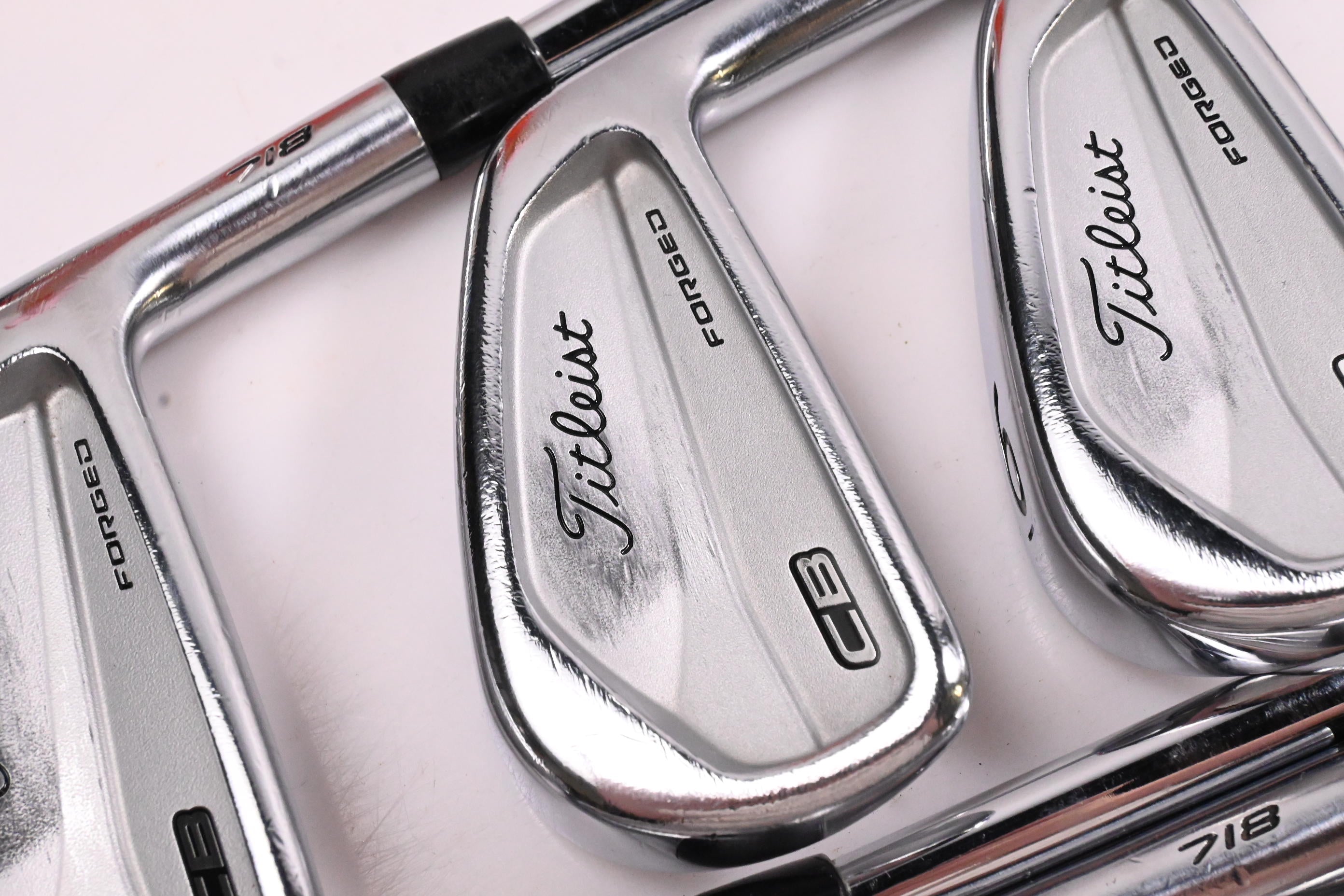 Titleist 718 CB Irons / 4-PW / Stiff Flex AMT Tour White S300 Shafts