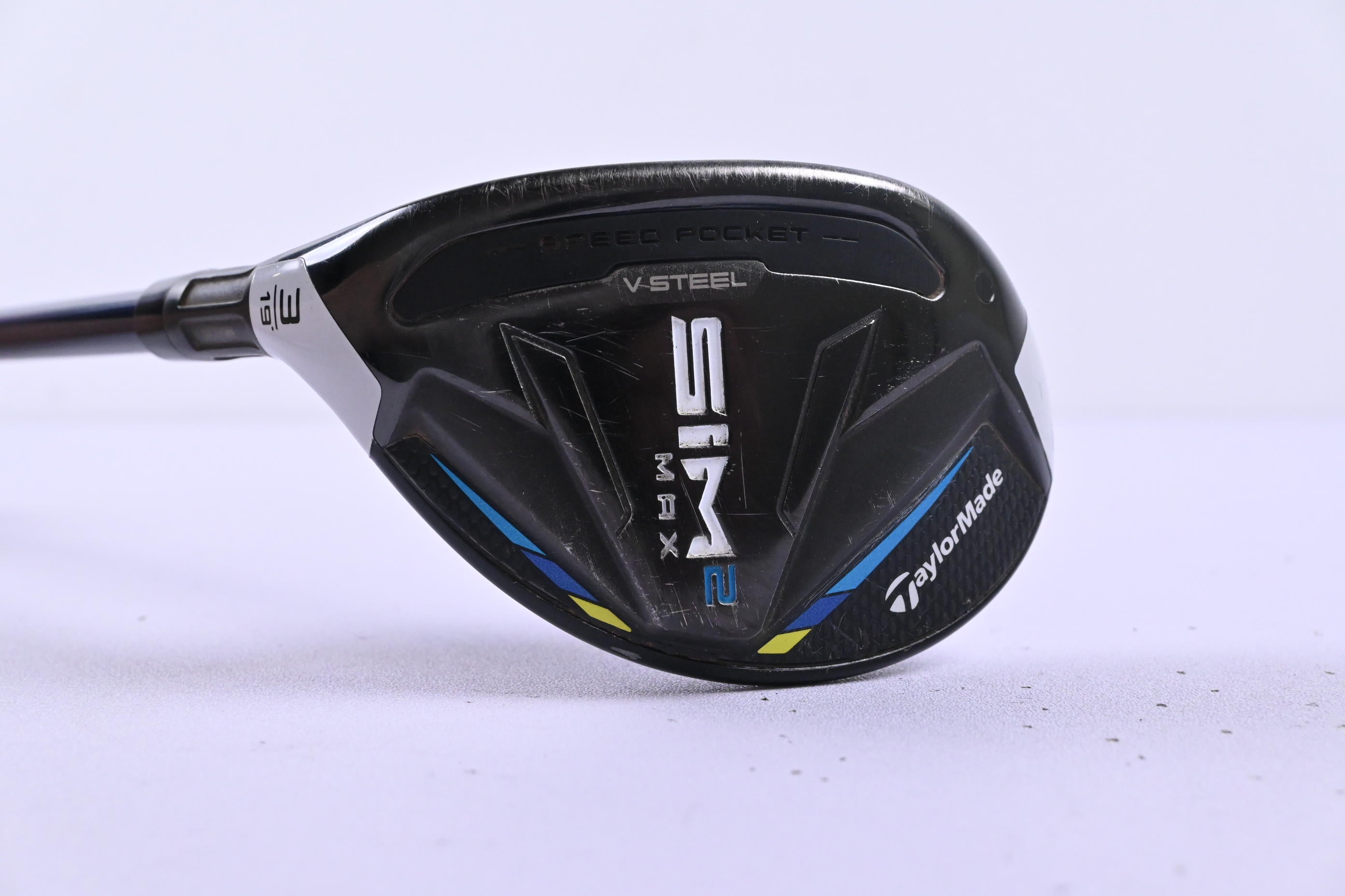 Left Hand Taylormade SIM2 Max #3 Hybrid / 19 Degree / Regular Flex Ventus Blue 6