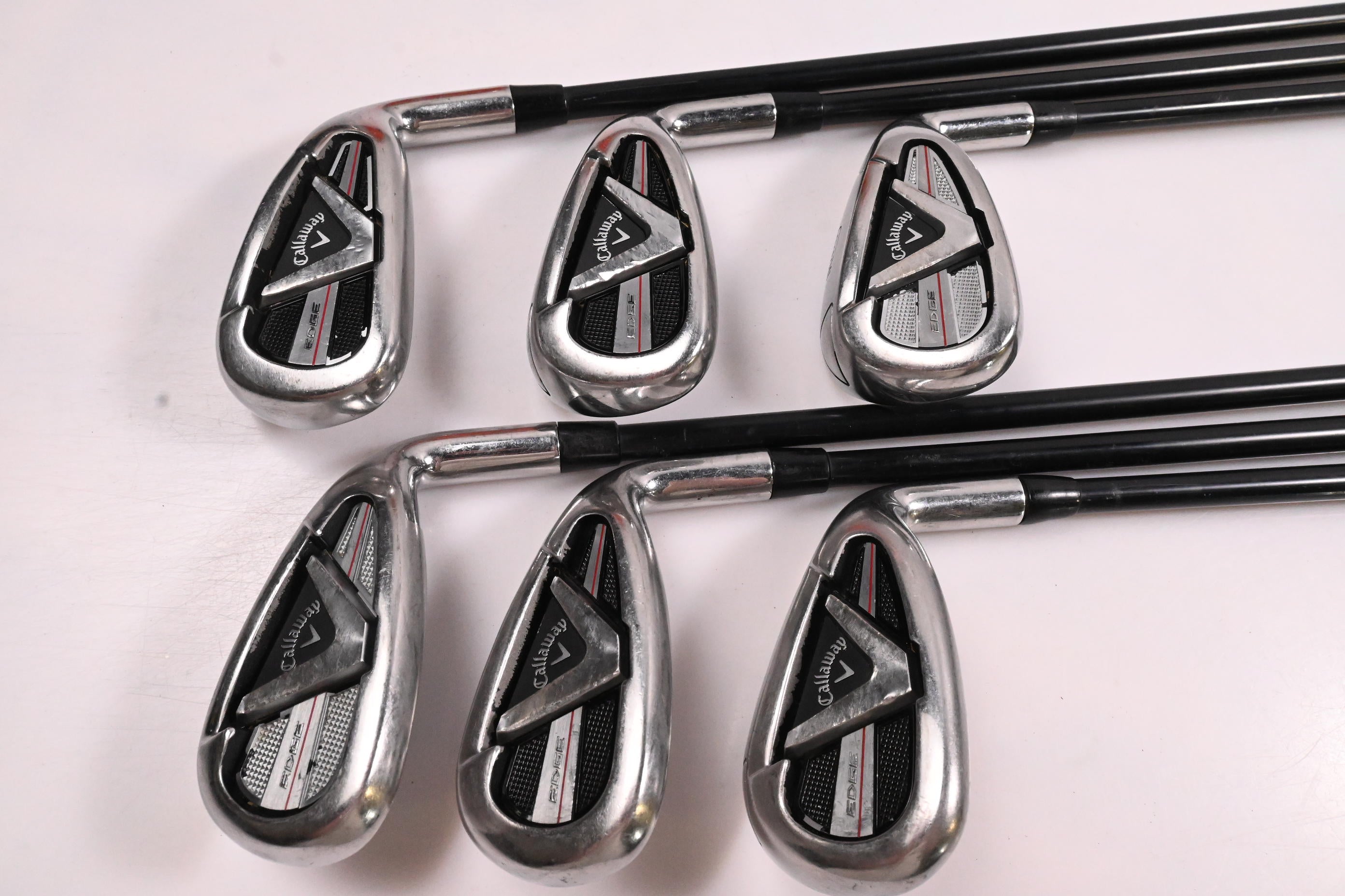 Callaway Edge Red Irons / 7-PW+GW+SW / Regular Flex Callaway Shafts