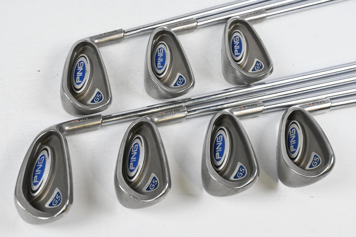 Ping G5 Irons / 5-PW+SW / Orange Dot / Regular Flex Ping Shafts