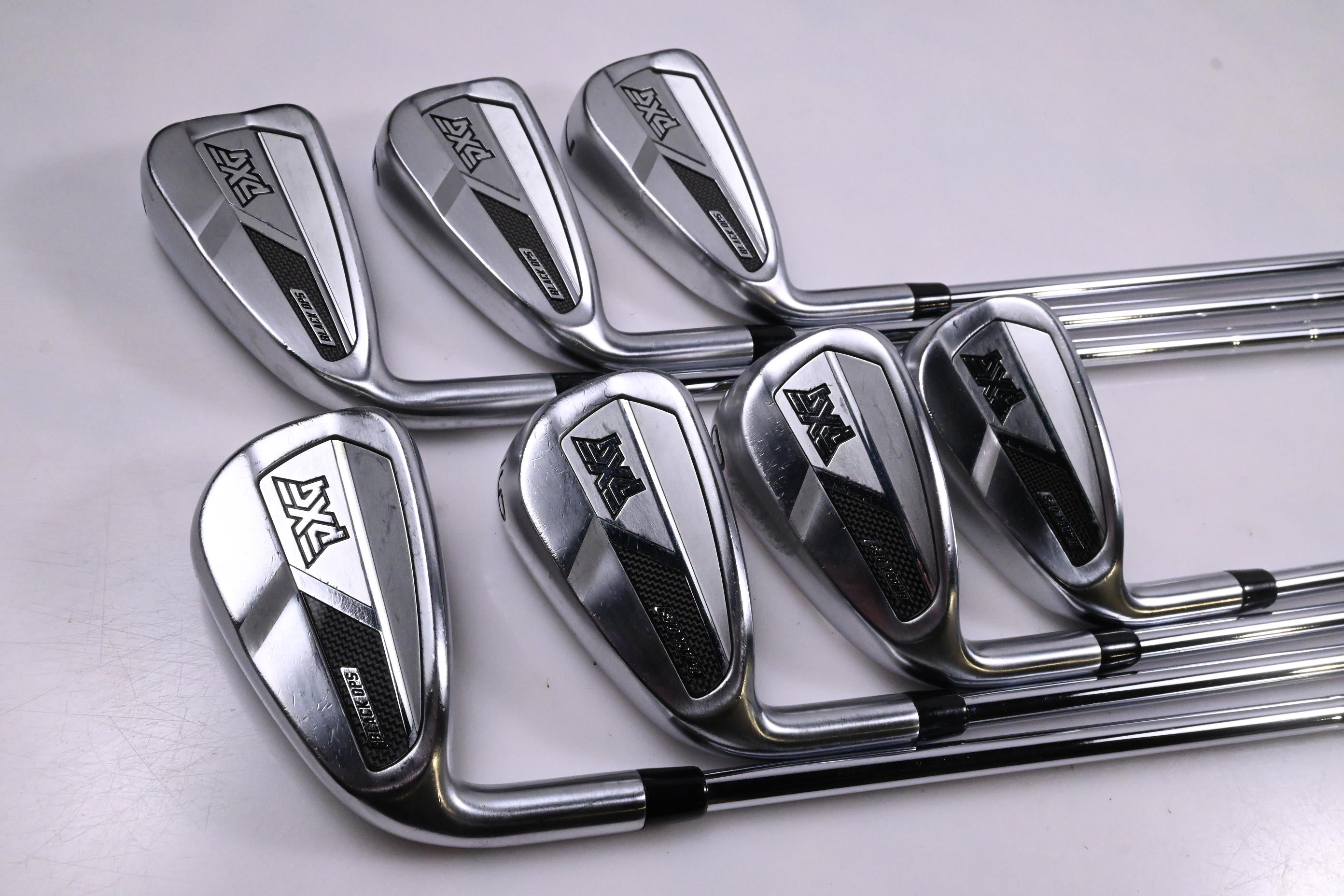 Left Hand PXG Black Ops Irons / 5-PW+GW / Stiff Flex True Temper Elevate MPH 95