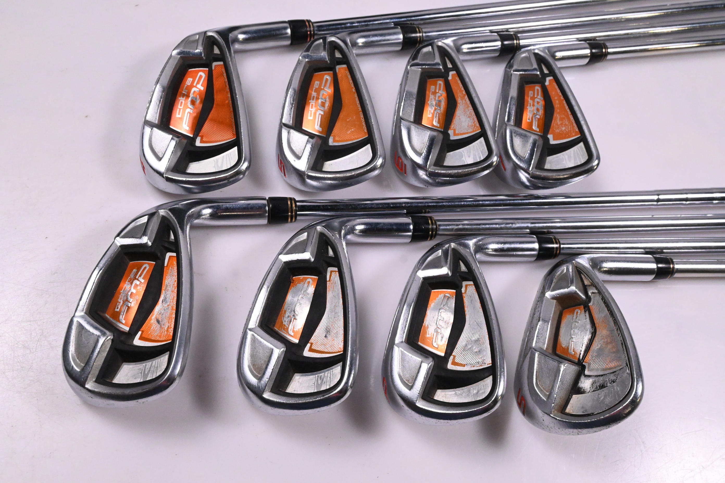 Cobra AMP Forged Irons / 4-PW+SW / Regular Flex Dynalite 90 Shafts