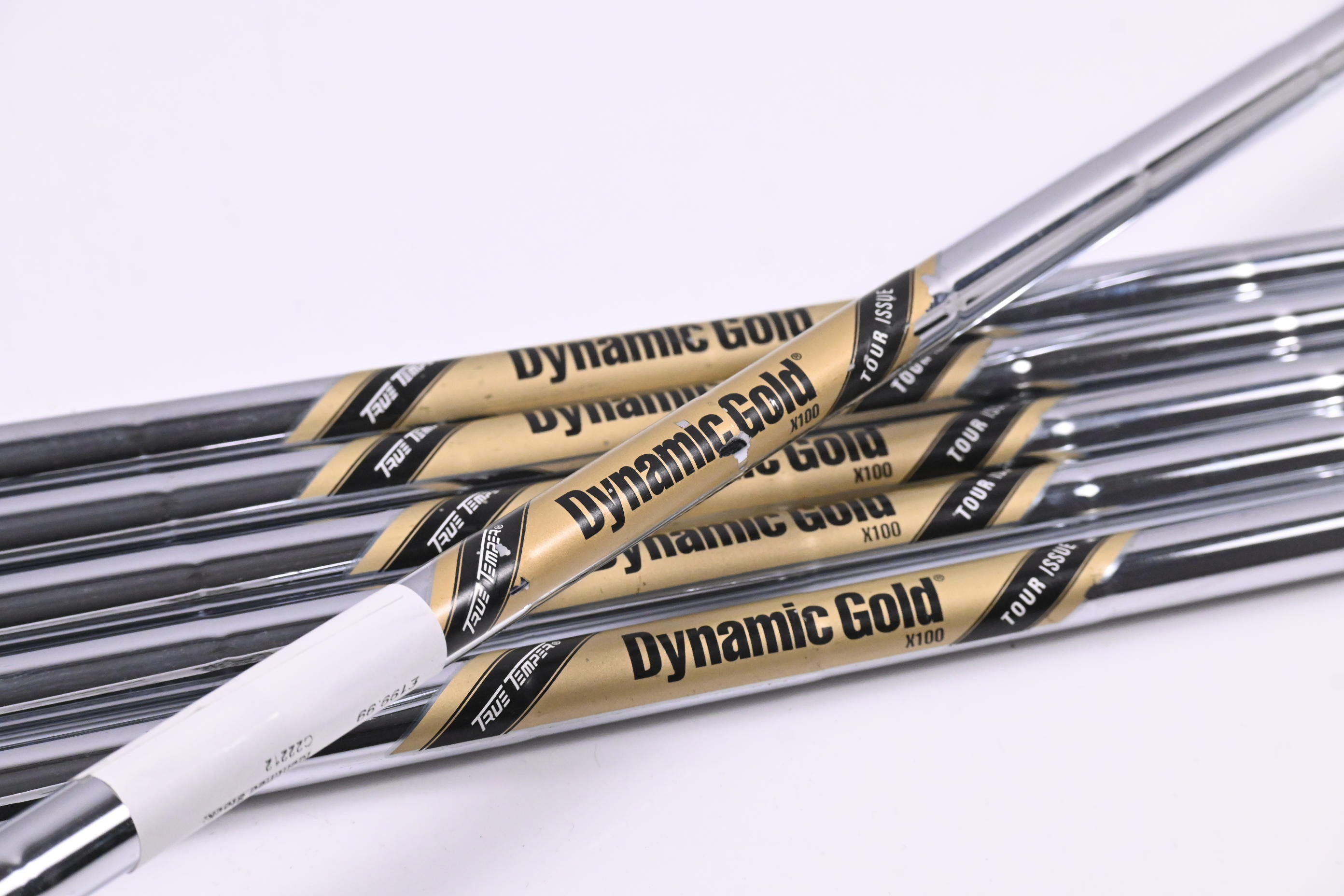 True Temper Dynamic Gold X100 Tour Issue Iron Shafts / X-Flex / Set Of 6 / .355"