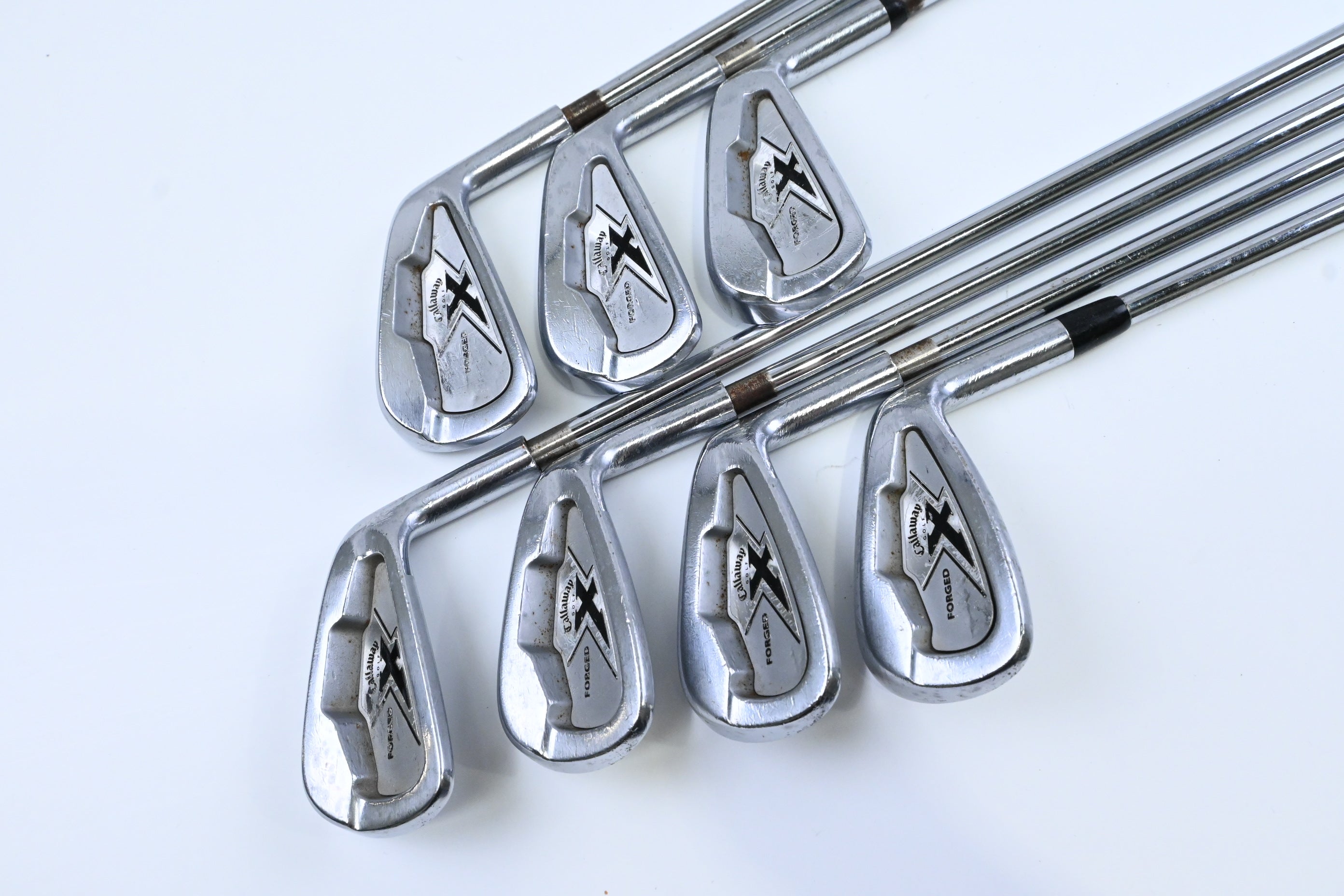 Callaway X-Forged 2007 Irons / 4-PW / Stiff Flex Flighted Rifle Shafts