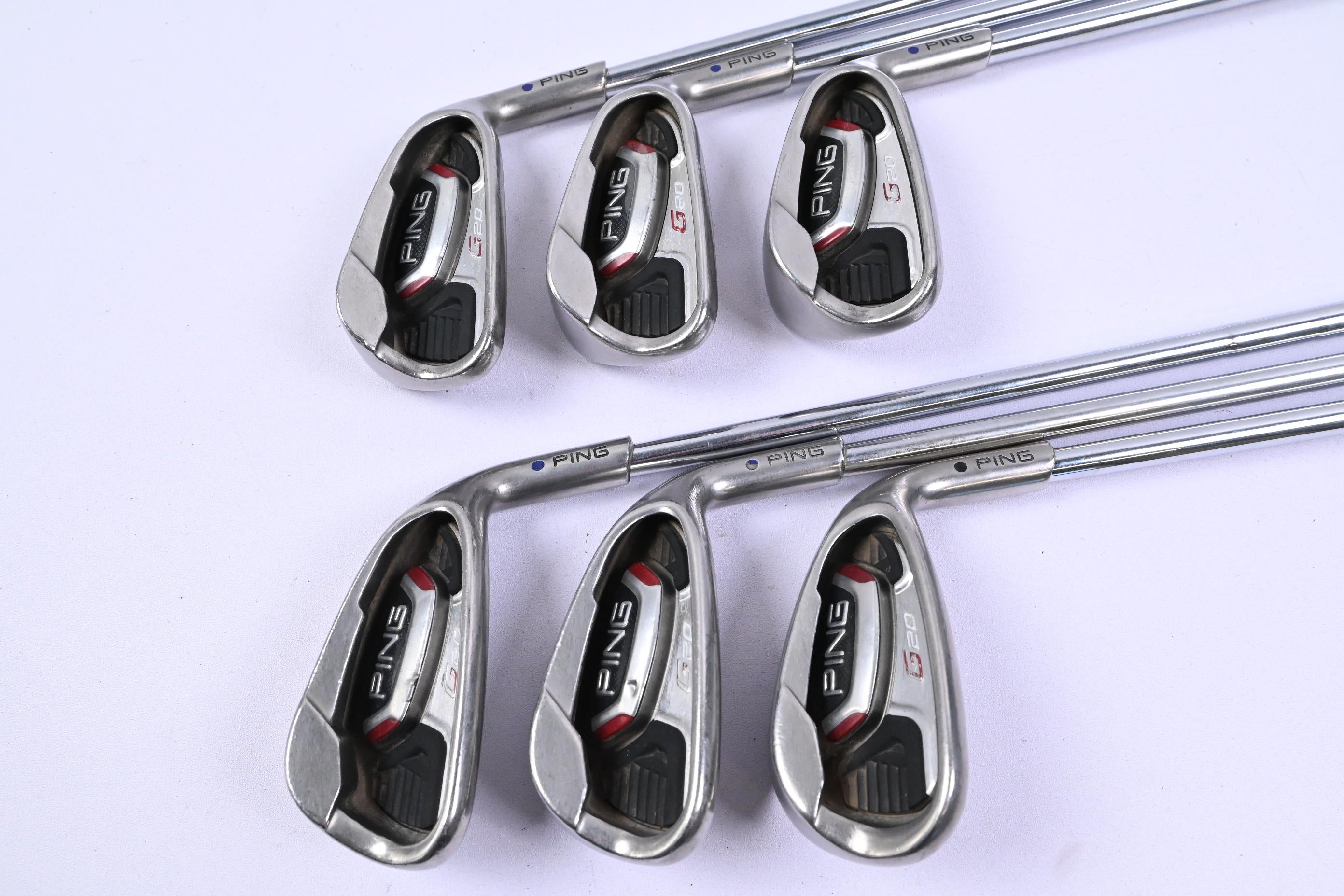 Ping G20 Irons / 6-PW+SW / Purple Dot / Regular Flex Steel Shafts