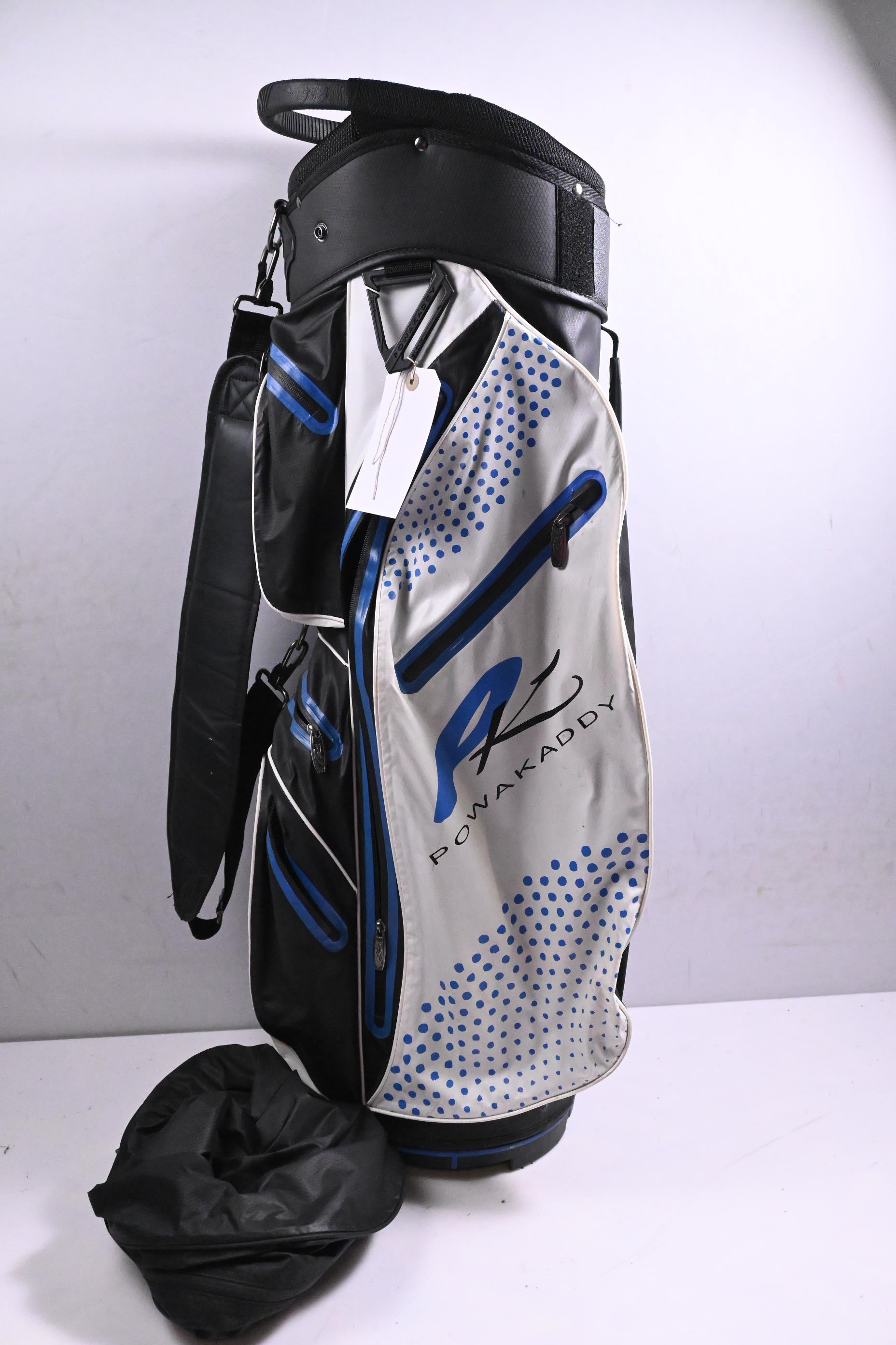 Powakaddy Dri Edition Cart Bag / 14-Way Divider / Black, White, Blue