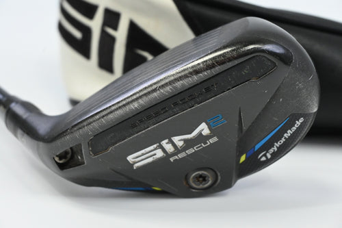 Left Hand Taylormade SIM2 #3 Hybrid / 19.5 Degree / X-Flex HZRDUS Smoke Black 90