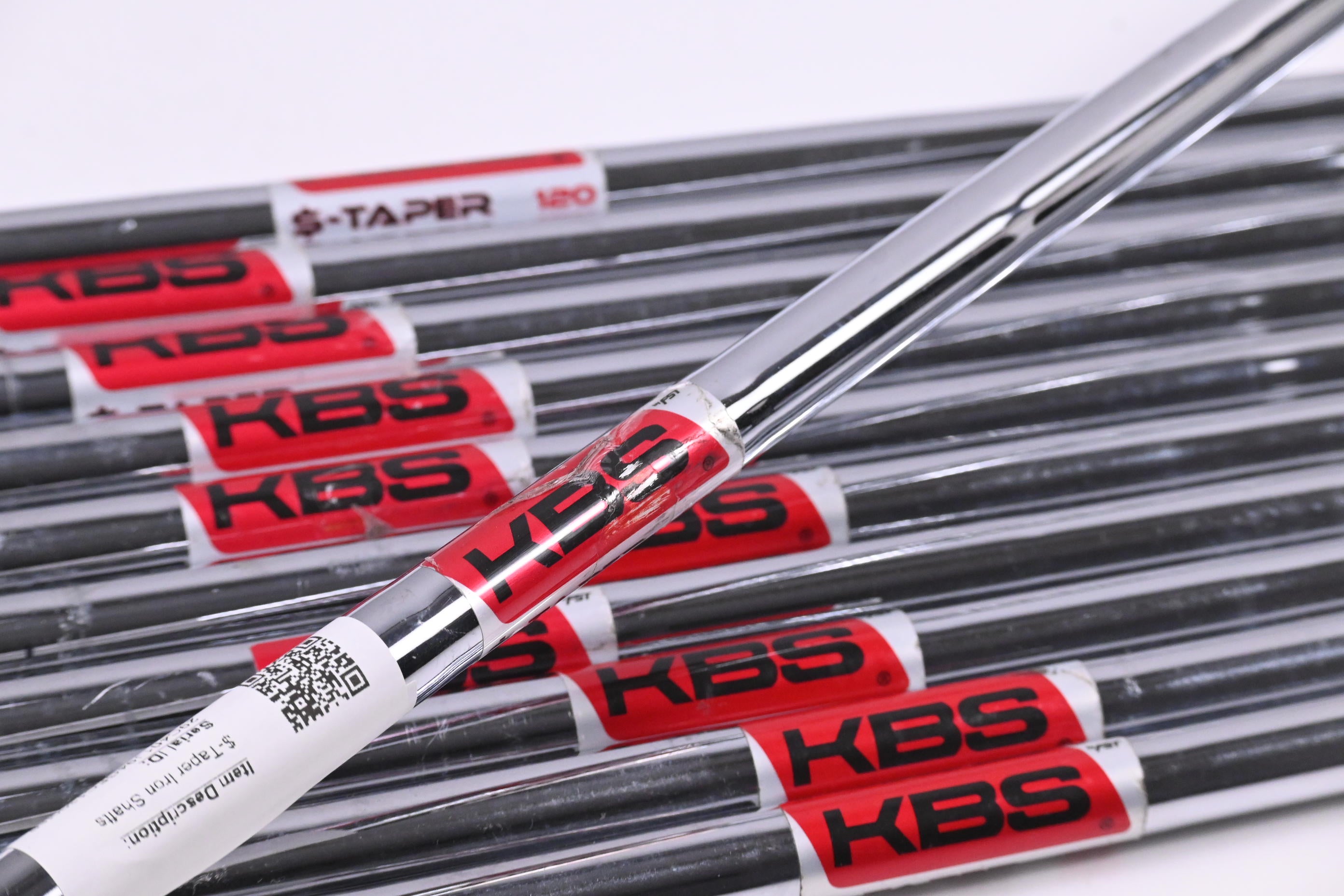 KBS $-Taper 120 Iron Shafts / Stiff Flex / Set of 11 / .355" Tip