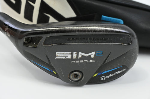 Left Hand Taylormade SIM2 #3 Hybrid / 19.5 Degree / X-Flex HZRDUS Smoke Black 90