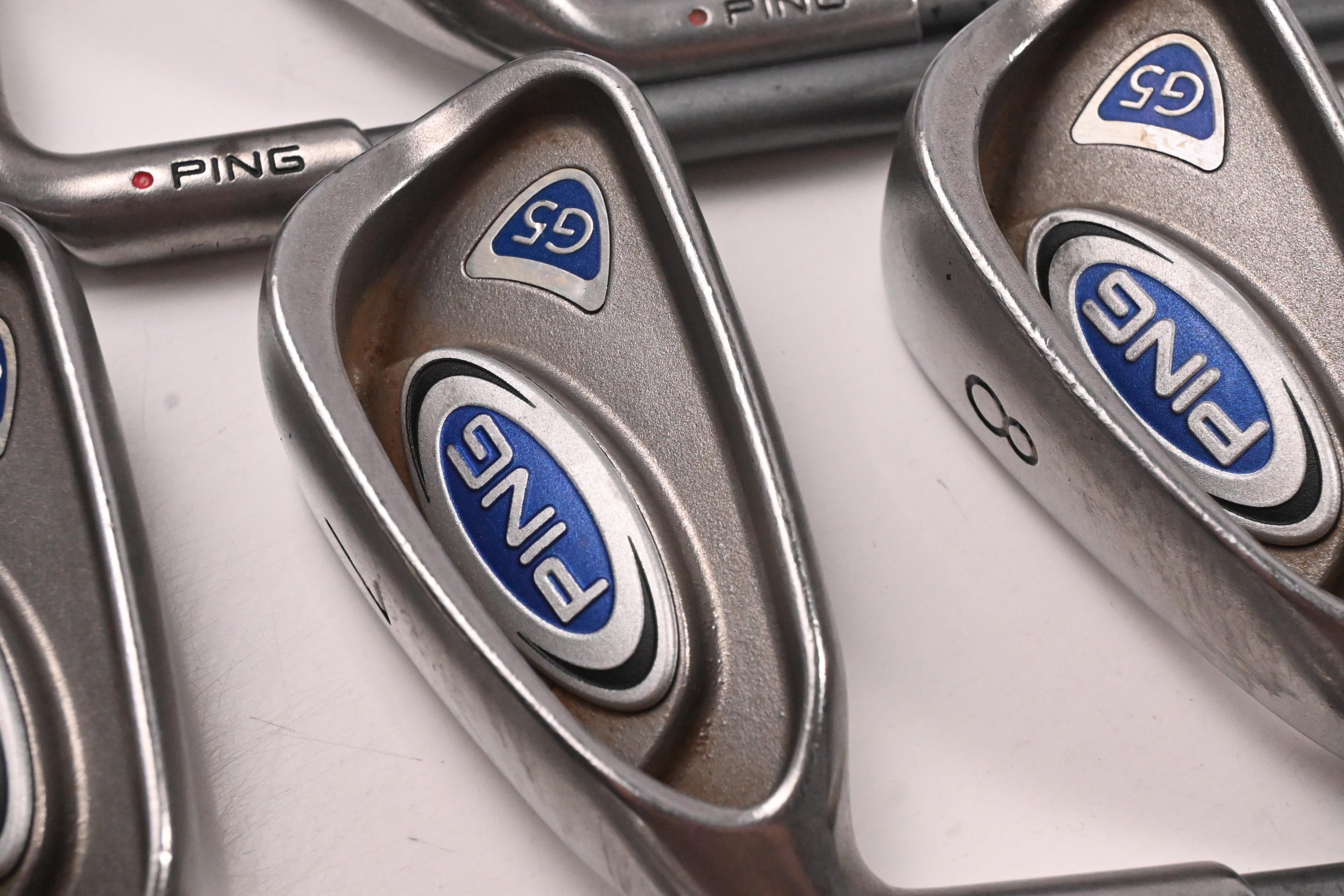 Left Hand Ping G5 Irons / 4-8i / Red Dot / Regular Flex Ping TFC 100 I Shafts