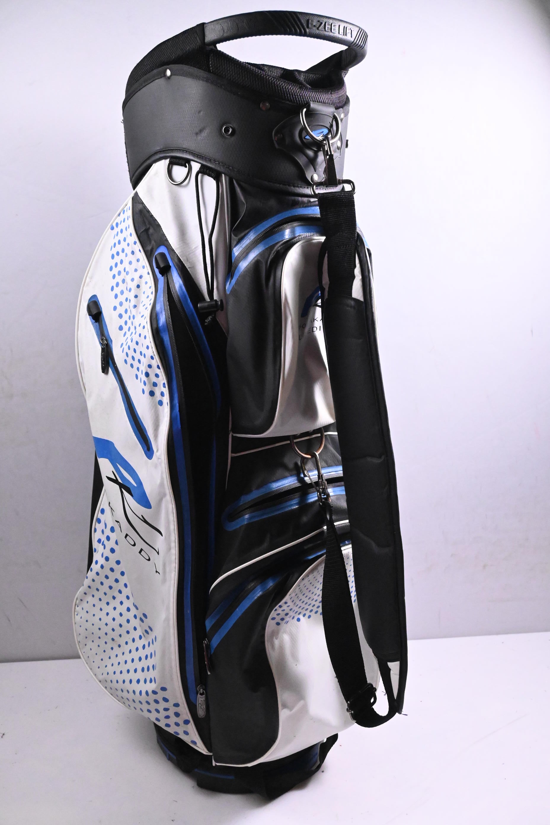 Powakaddy Dri Edition Cart Bag / 14-Way Divider / Black, White, Blue