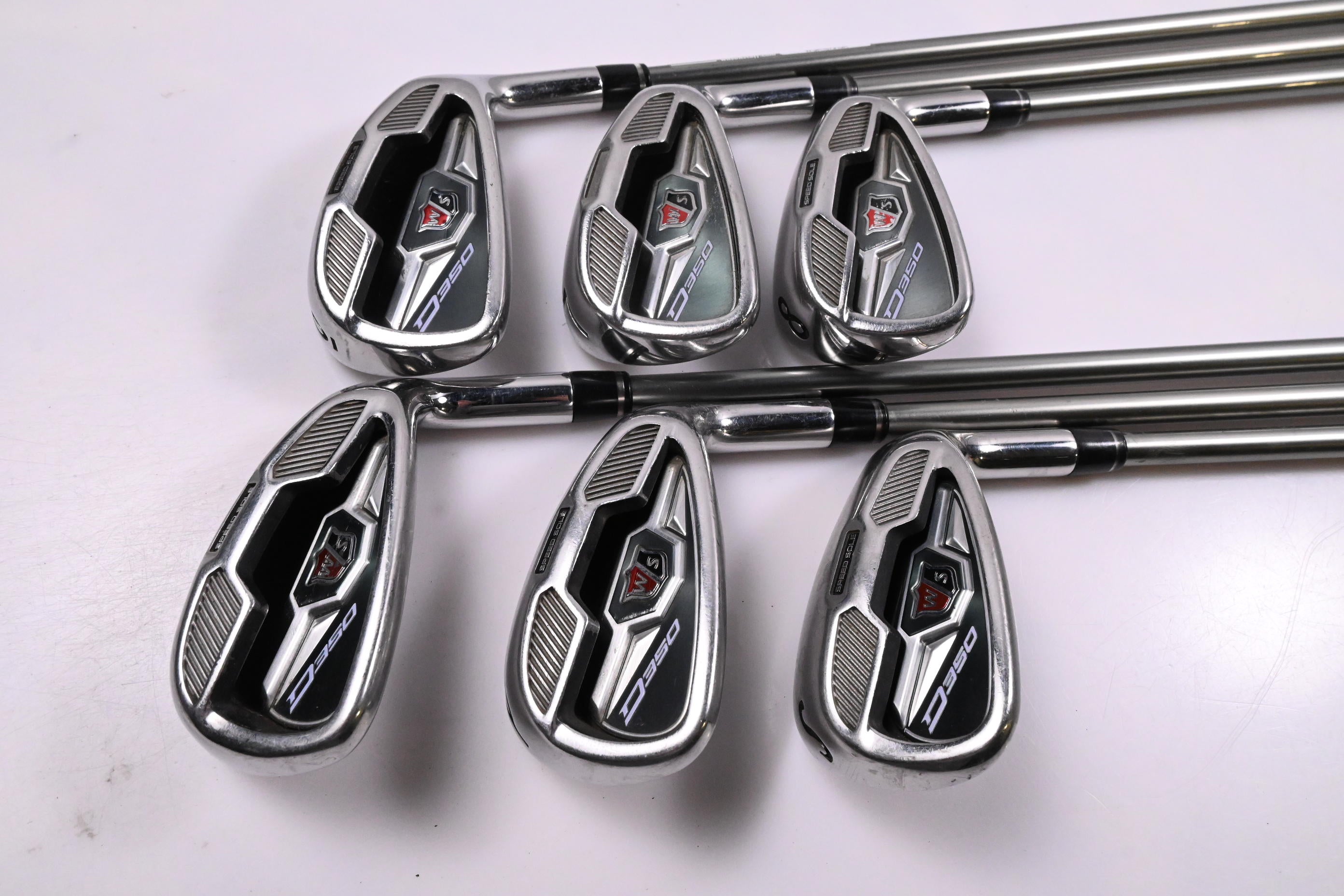 Wilson D350 Irons / 6-PW+SW / Regular Flex UST Elements Chrome 59 Shafts