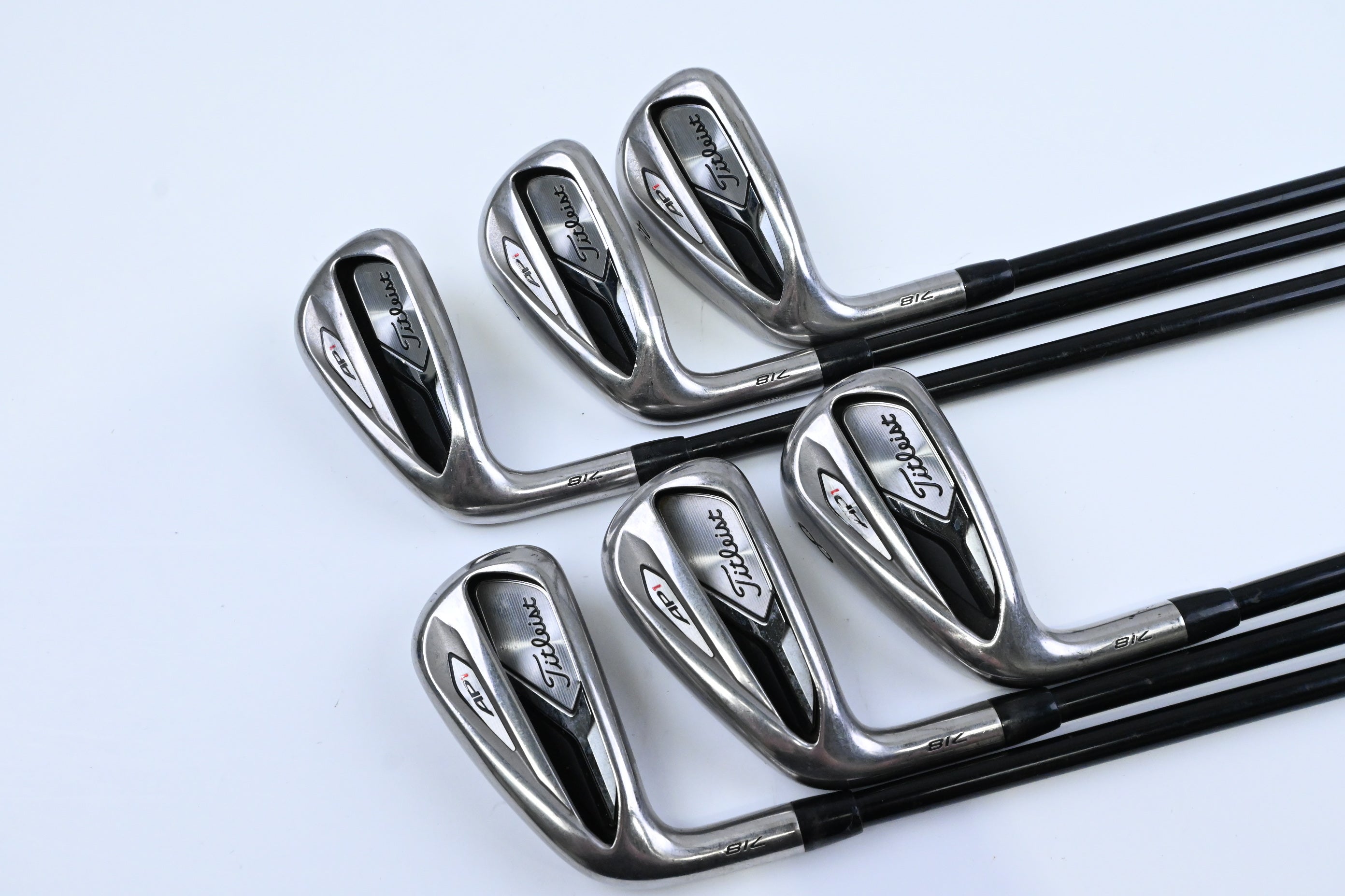 Left Hand Titleist 718 AP1 Irons / 6-PW+48° / Regular Flex Tensei CK Red Shafts