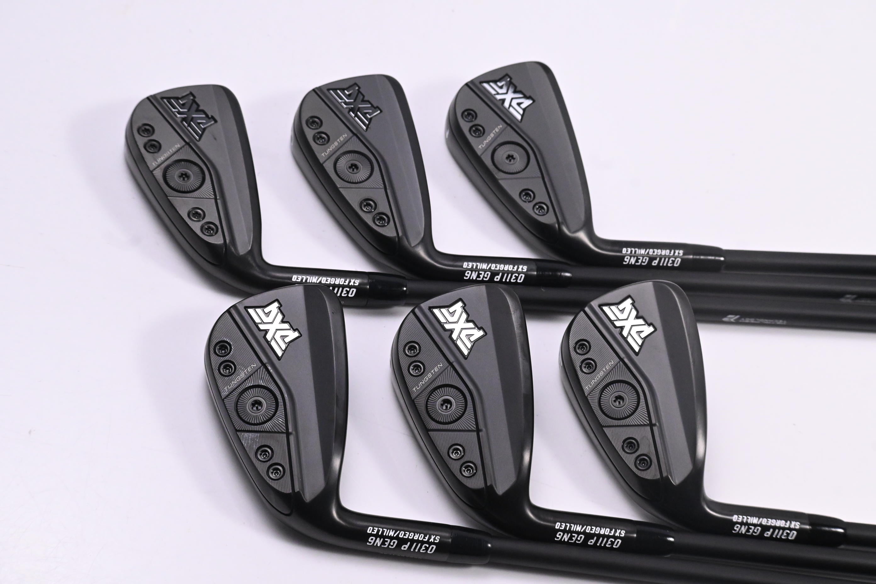 Left Hand PXG 0311 P GEN6 Irons / 5-PW / Stiff Flex MMT 80 Shafts