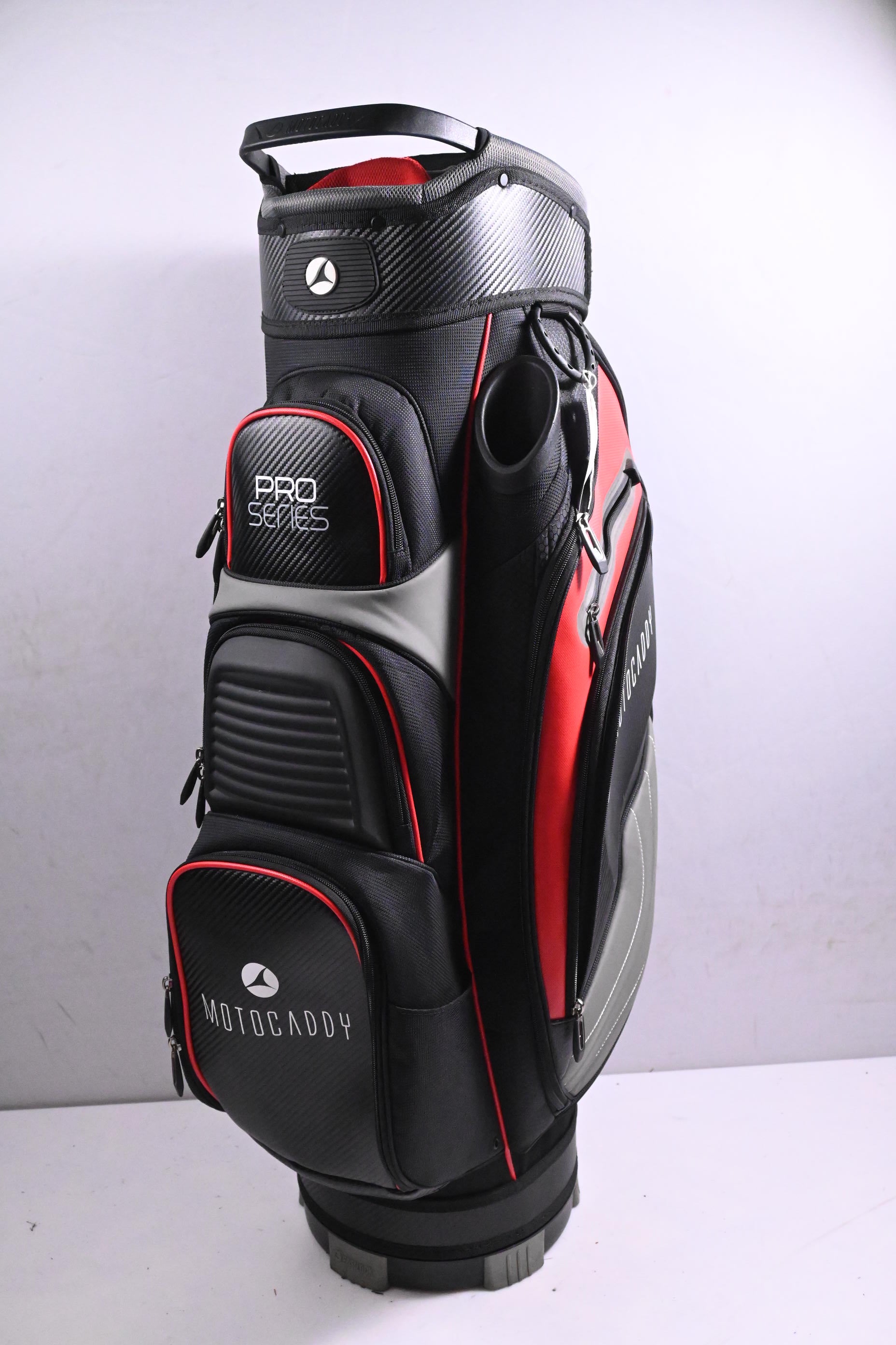 Motocaddy Pro Series Cart Bag / 14-Way Divider / Black, Red