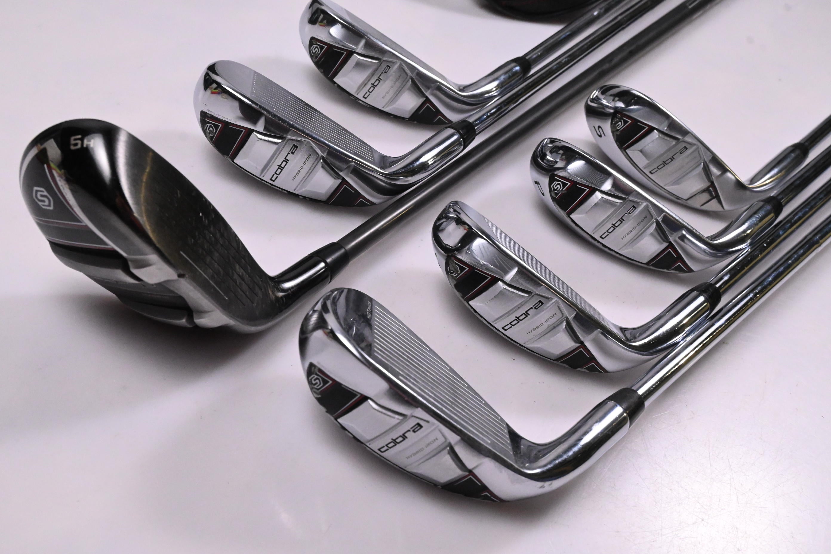 Cobra T-Rail Hybrid Combo Irons / 5H+6-PW+SW / Regular Flex Cobra Shafts