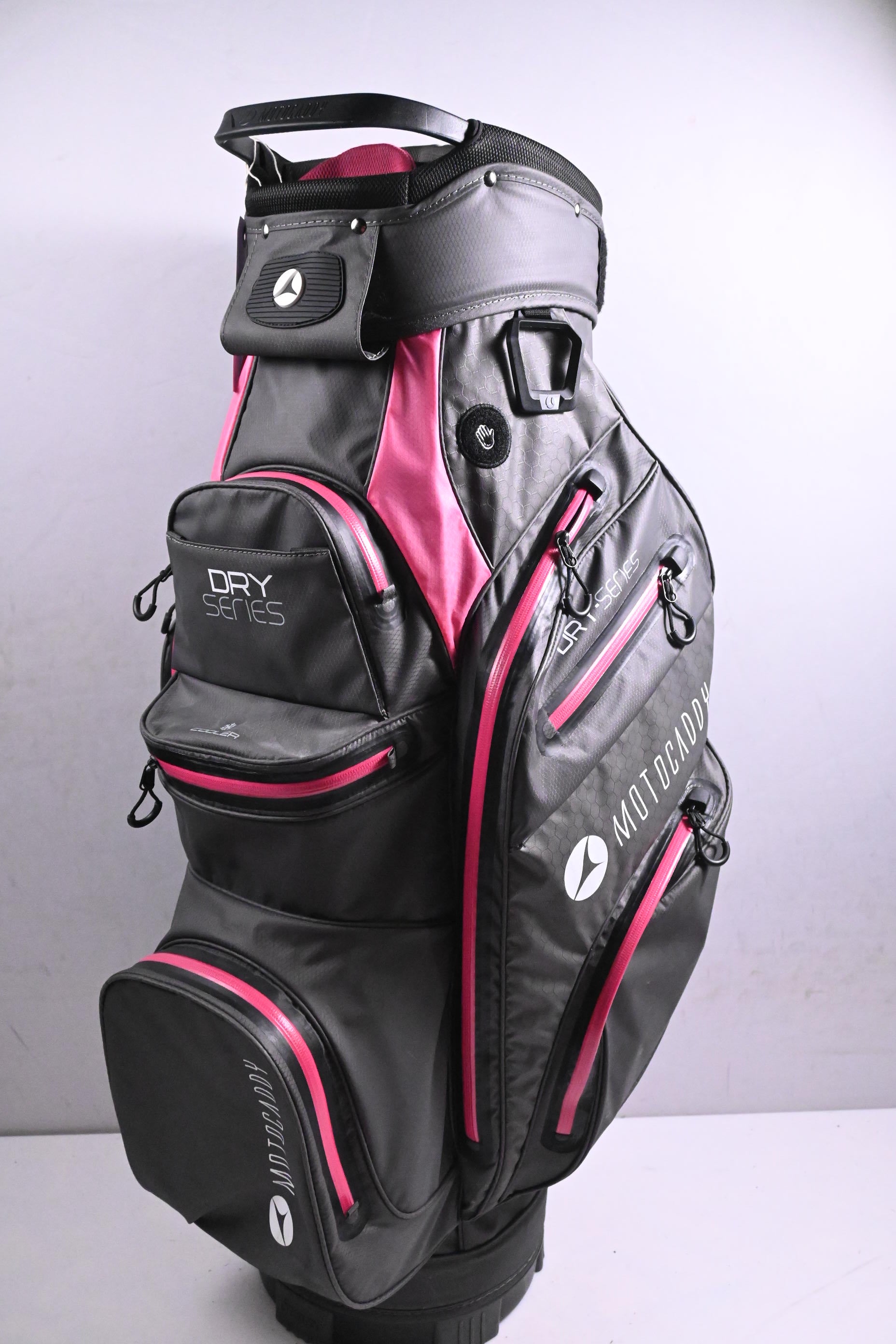 Motocaddy Dry Series Cart Bag / 14-Way Divider / Grey, Pink