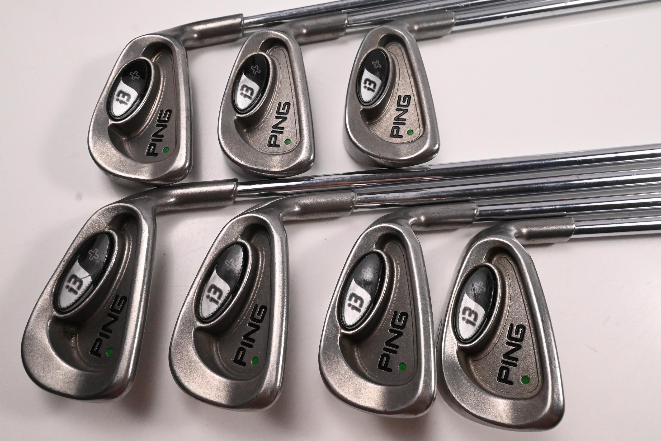 Ping i3+ Irons / 3-9i / Green Dot / Stiff Flex Ping Steel Shafts