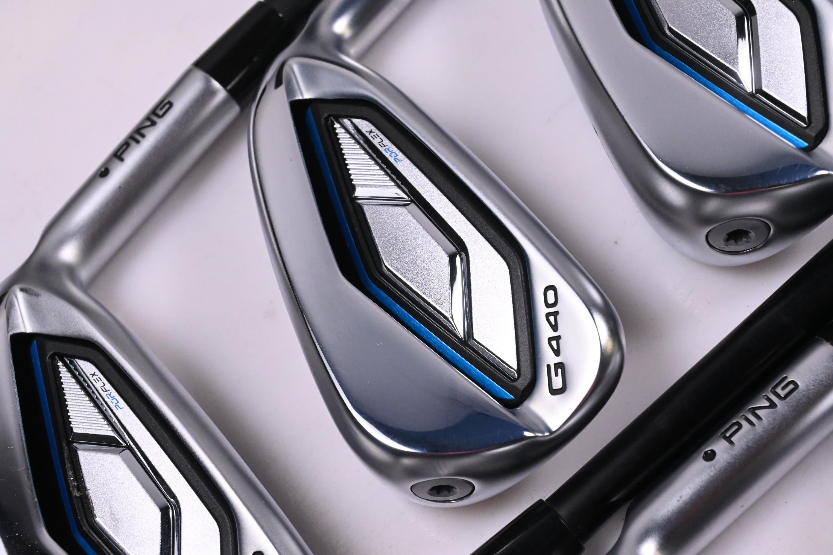 Ping G440 Irons / 5-PW+GW+56° / Black Dot / Regular Flex Ping Alta CB Blue