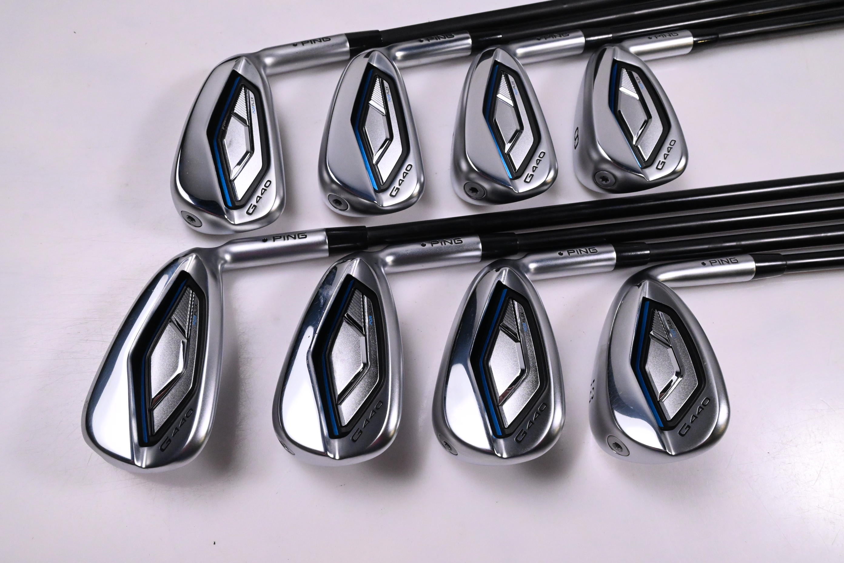 Ping G440 Irons / 5-PW+GW+56° / Black Dot / Regular Flex Ping Alta CB Blue