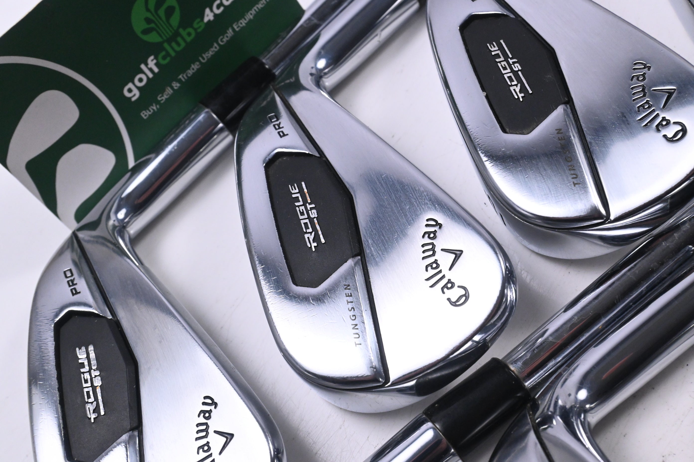 Callaway Rogue ST Pro Irons / 4-PW+AW / Regular+ Flex Rifle Tour Flighted 105