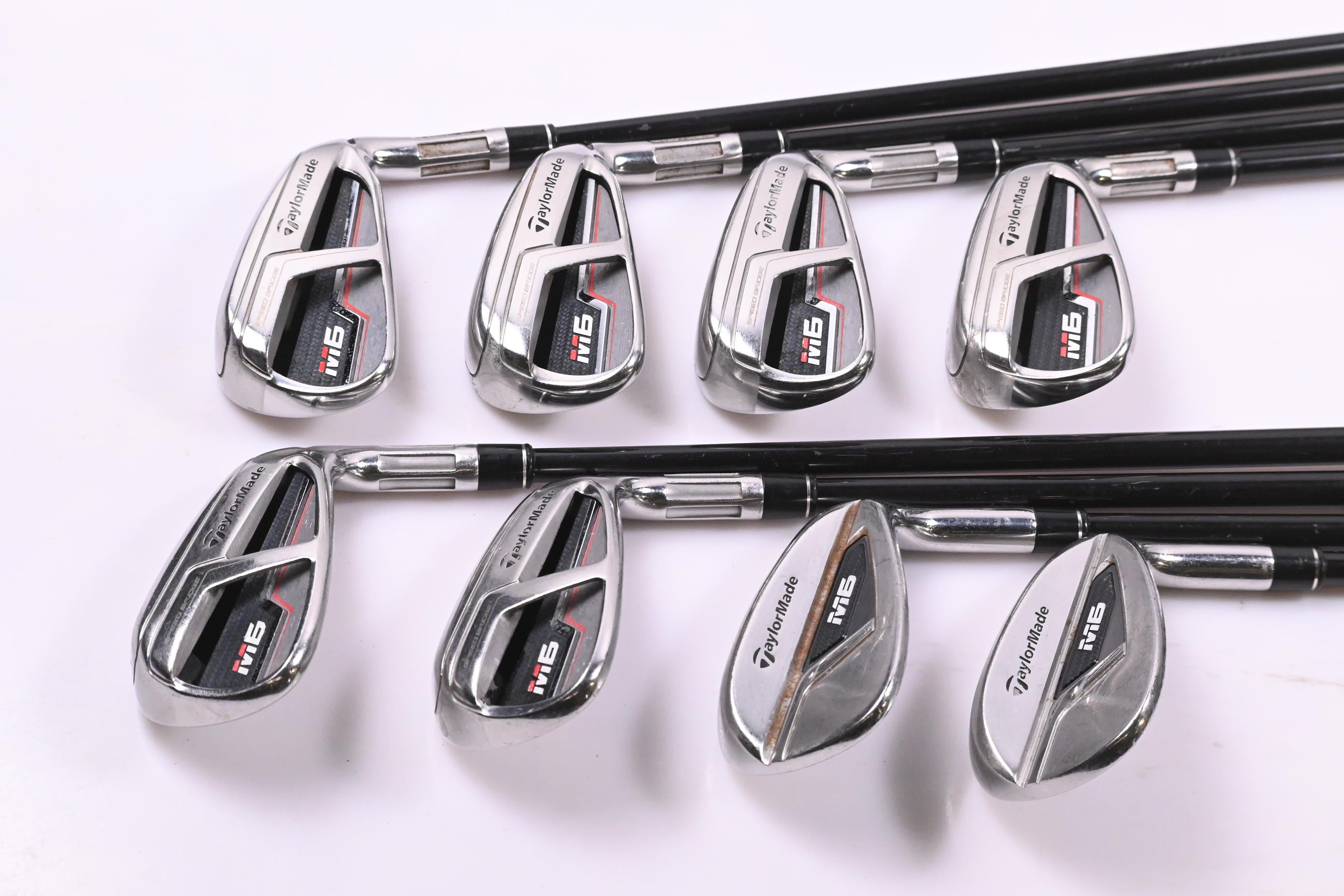 Taylormade M6 Irons / 5-PW+GW+SW / Regular Flex Fujikura Atmos Orange 6